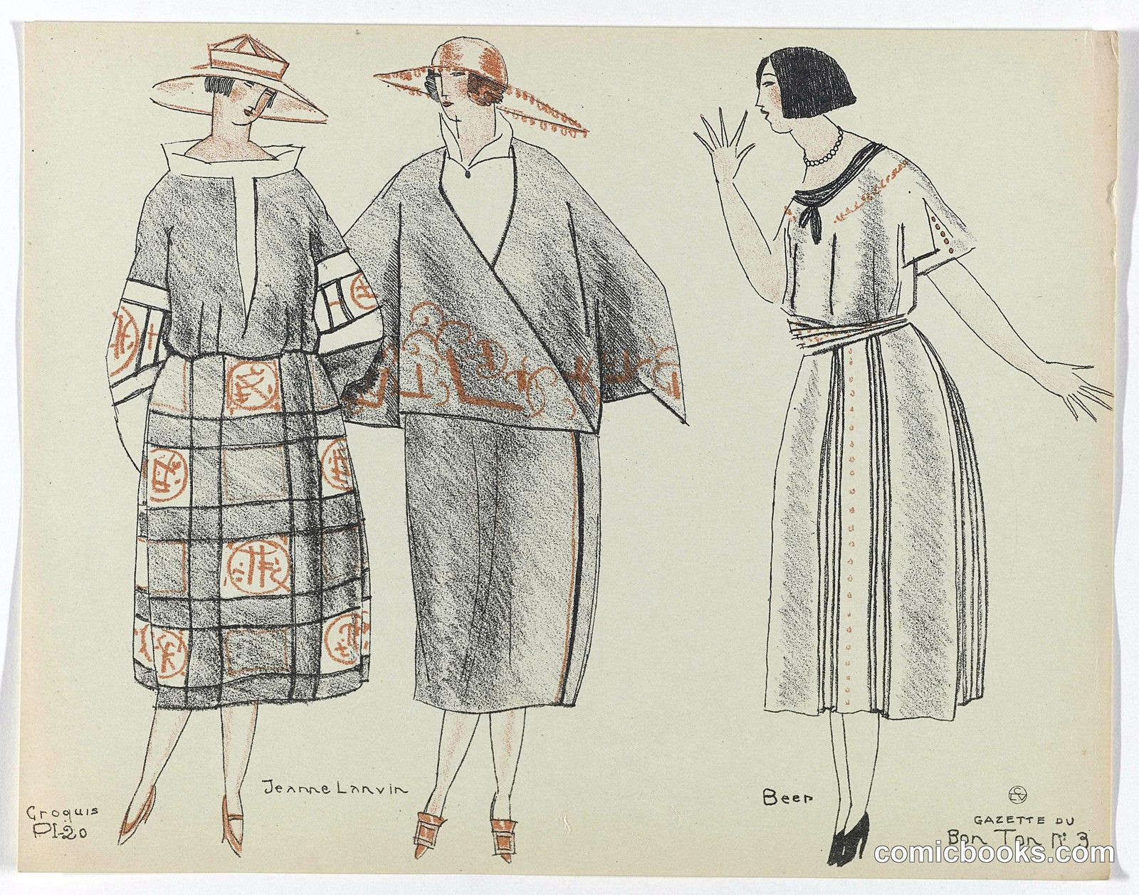 Fashion Designs from Gazette du Bon Ton, 1920