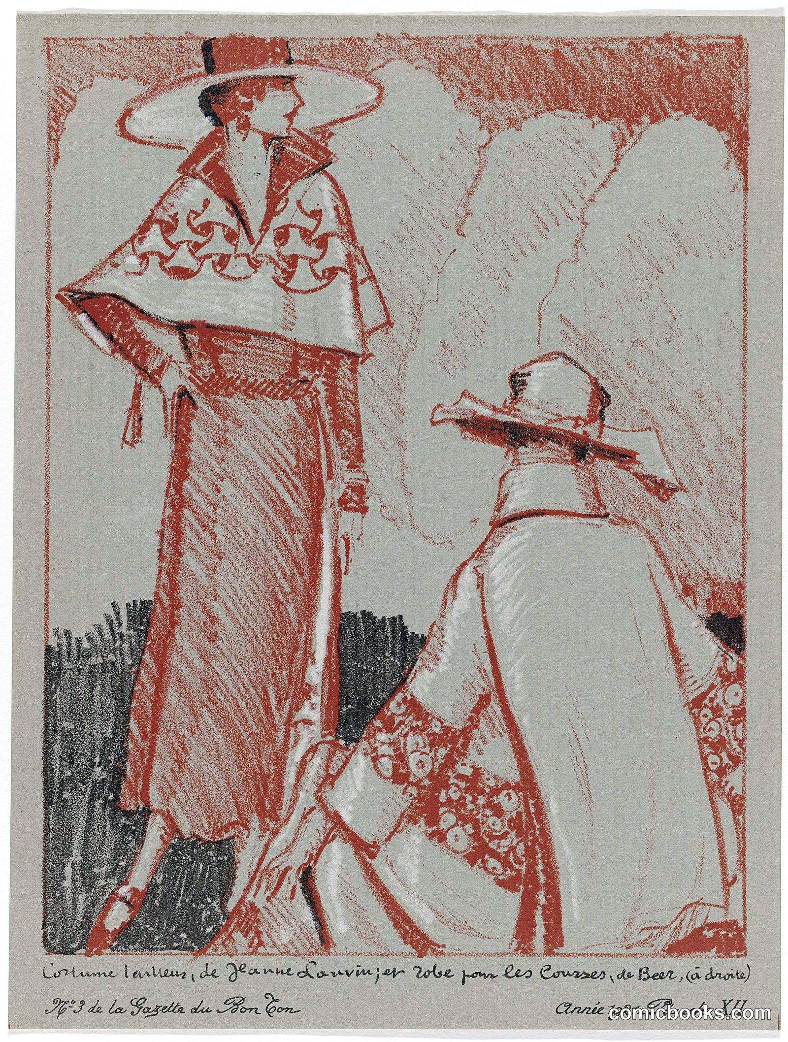 Fashion Illustration from Gazette du Bon Ton