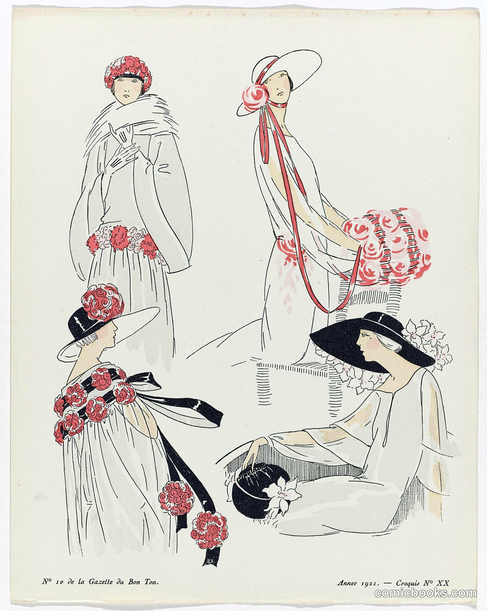 Fashion Illustration from Gazette du Bon Ton