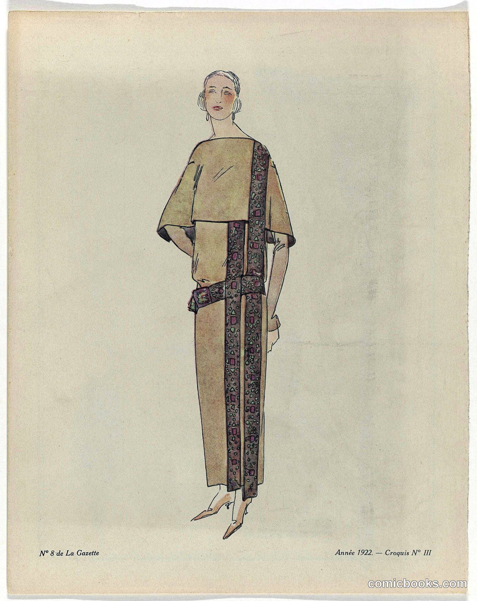 Fashion Sketch from Gazette du Bon Ton