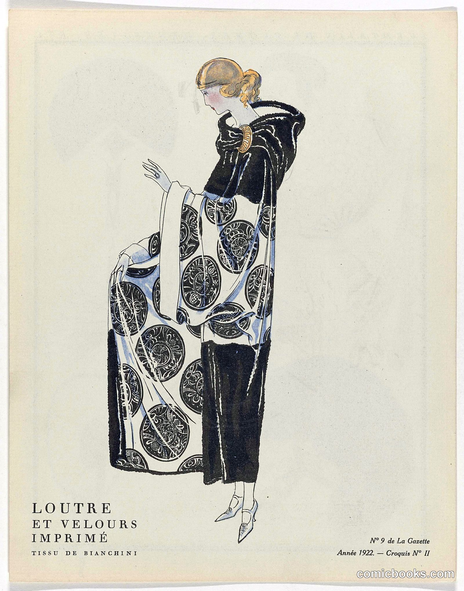Loutre et velours imprimé (Otter and Printed Velvet)