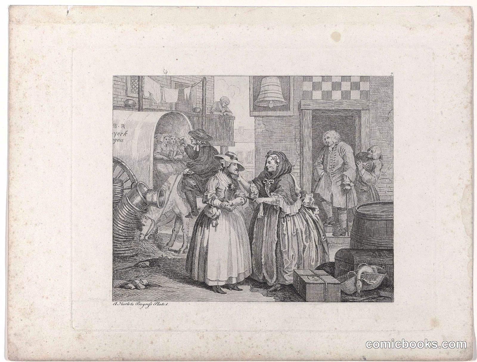 A Harlot's Progress, Plate 1