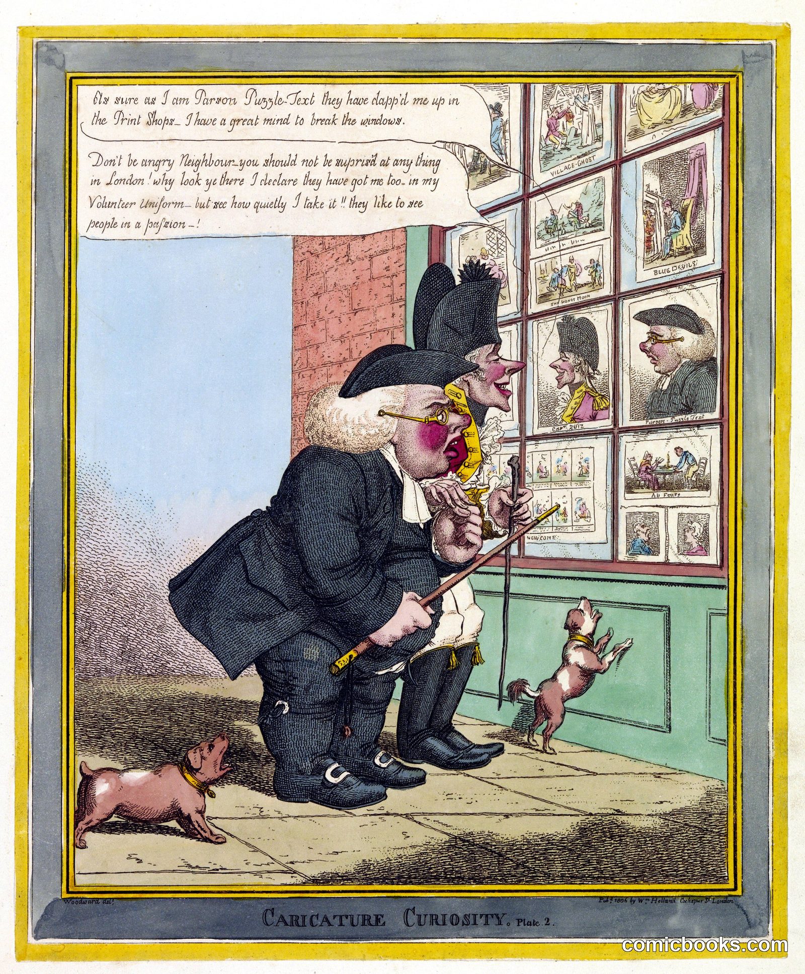 Two Men at a Print Shop Window