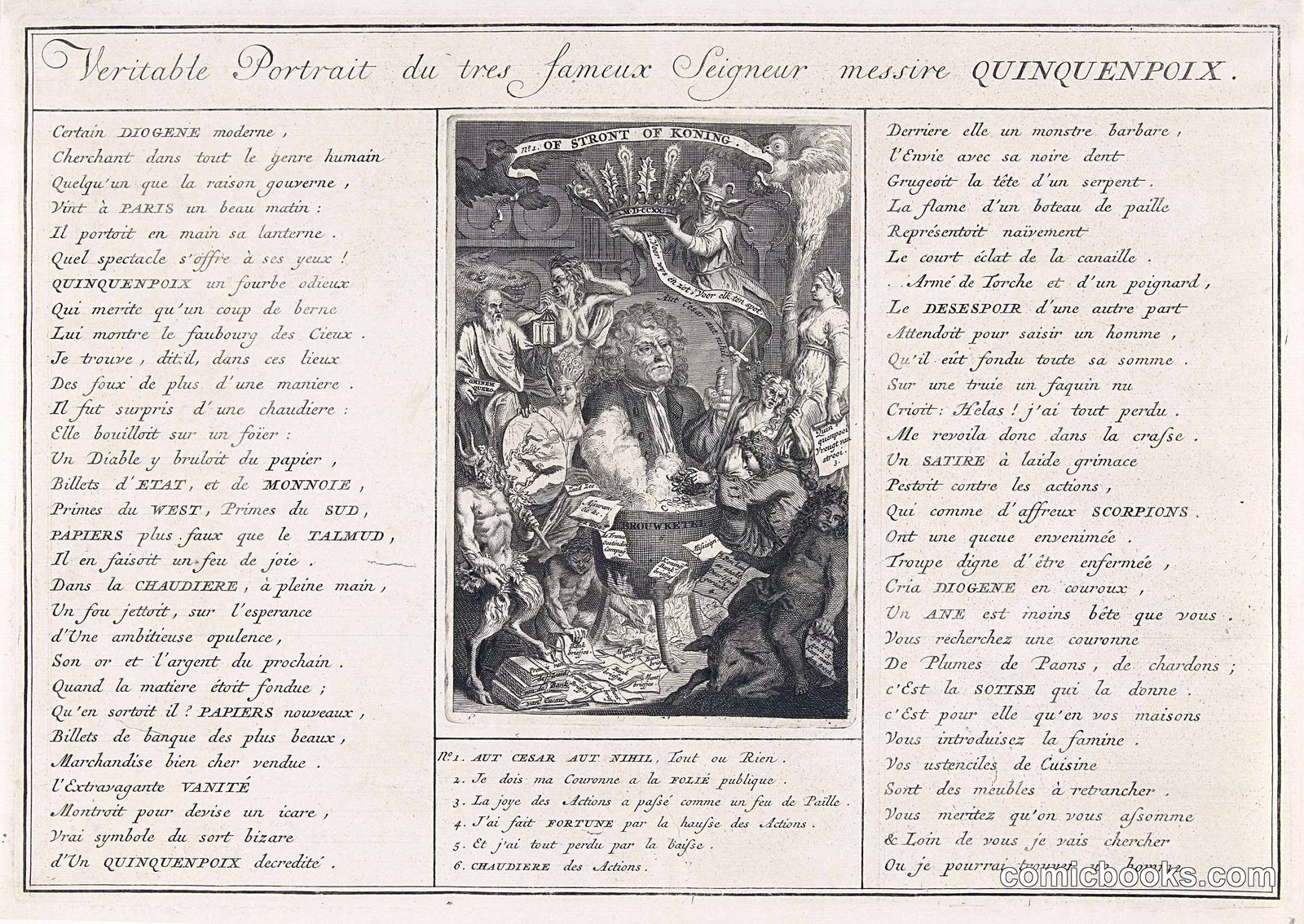 A True Portrait of the Famous Monsieur Quinquempoix