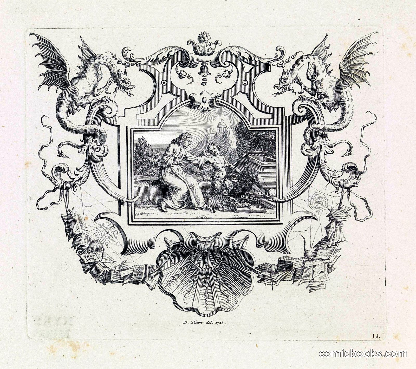 Nicolas Boileau with a Satyr