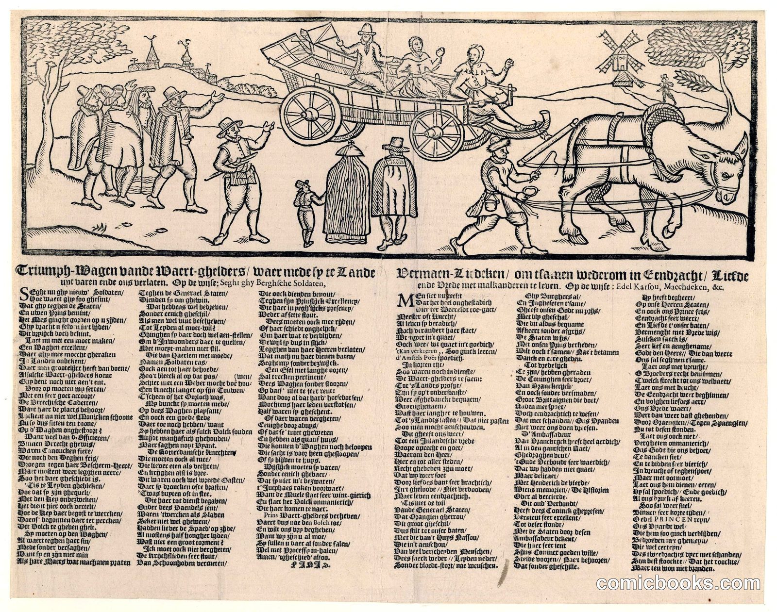Triumph-Wagen vande Waert-ghelders (The Triumph Wagon of the Mercenaries)