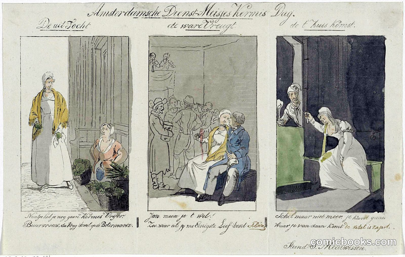 Amsterdam Servant Girls at the Fair
