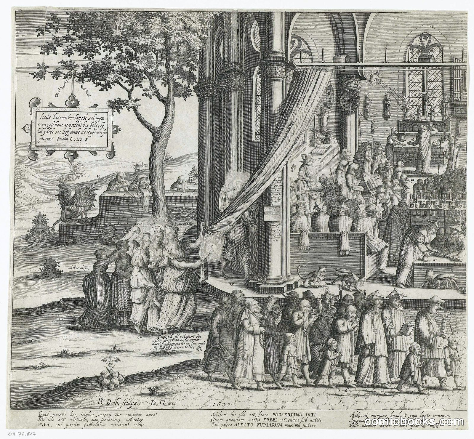 Grotesque Satire on the Roman Church (Left Panel)