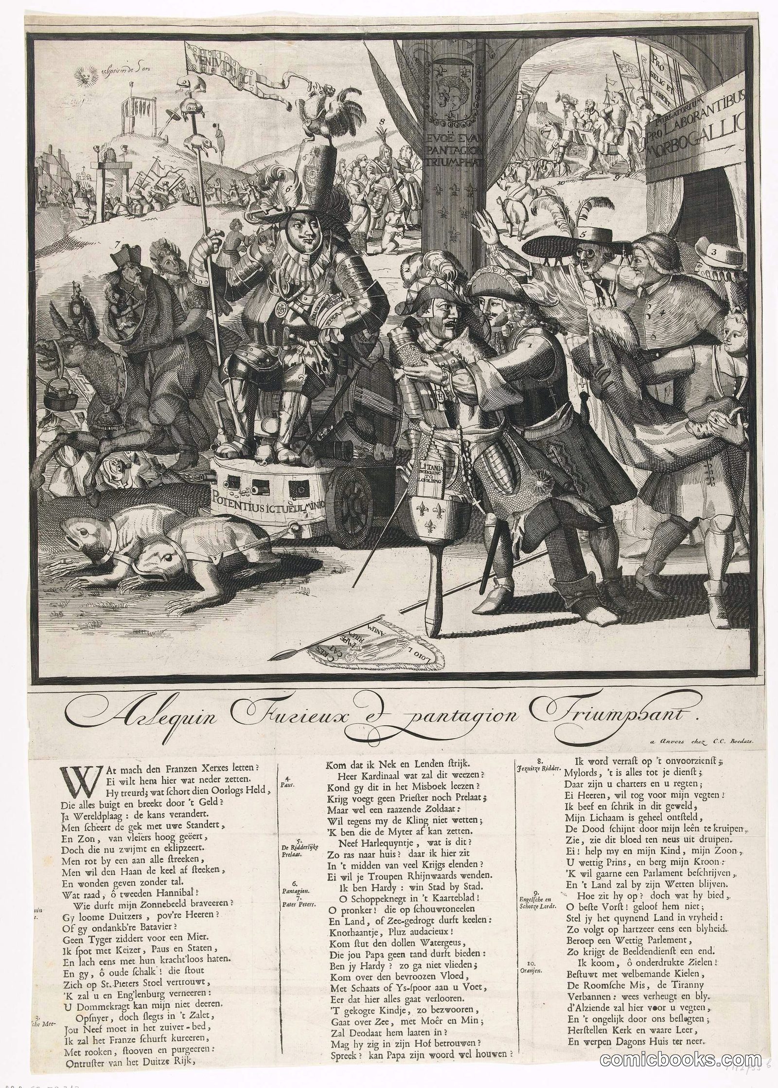 A Glorious Deception Triumphing [Spotprent op Lodewijk XIV en de dauphin]