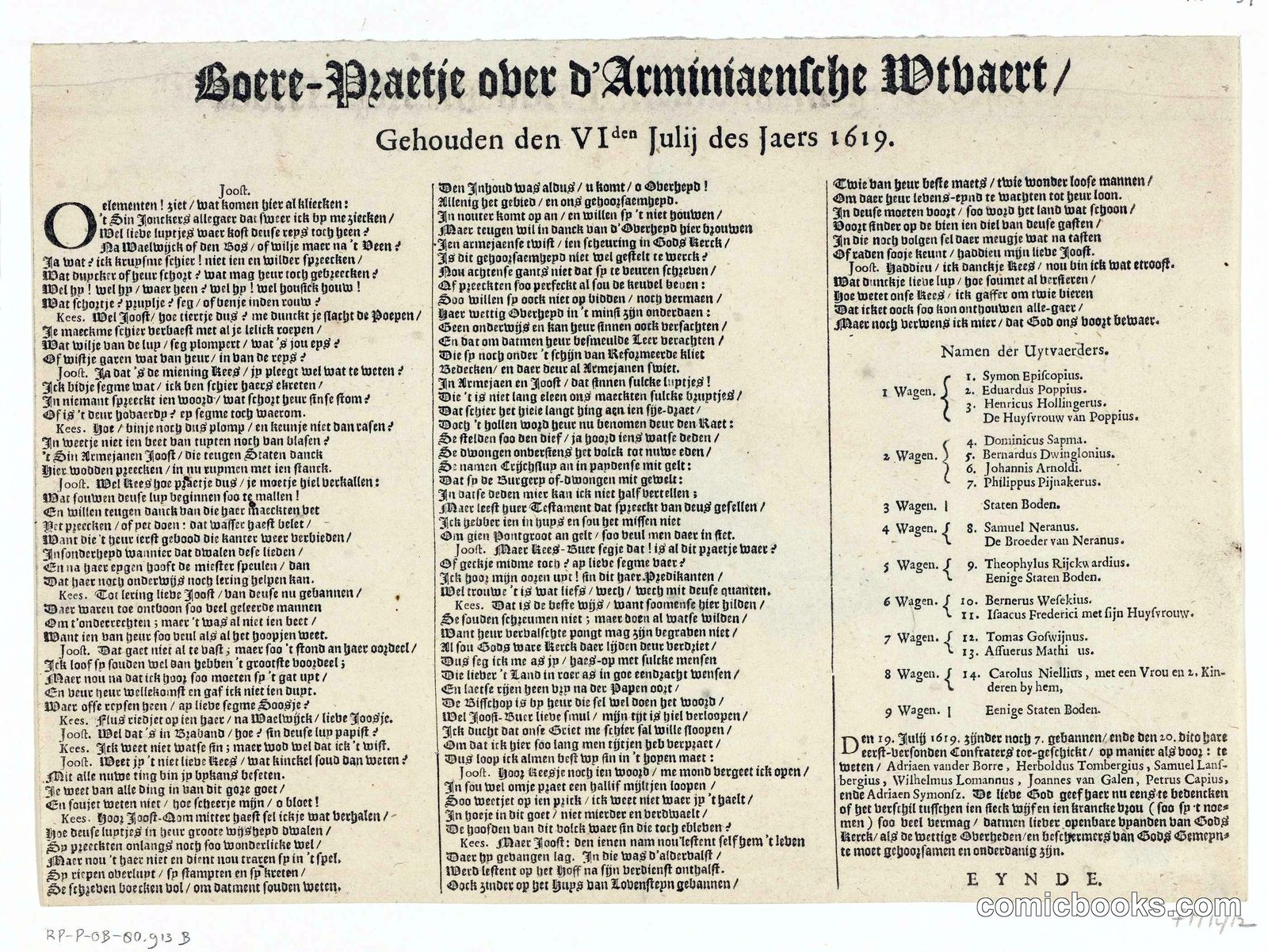 Botte-Practise oder d'Armintaensche Wbaert (The Stubborn Practice or the Arminian Departure)