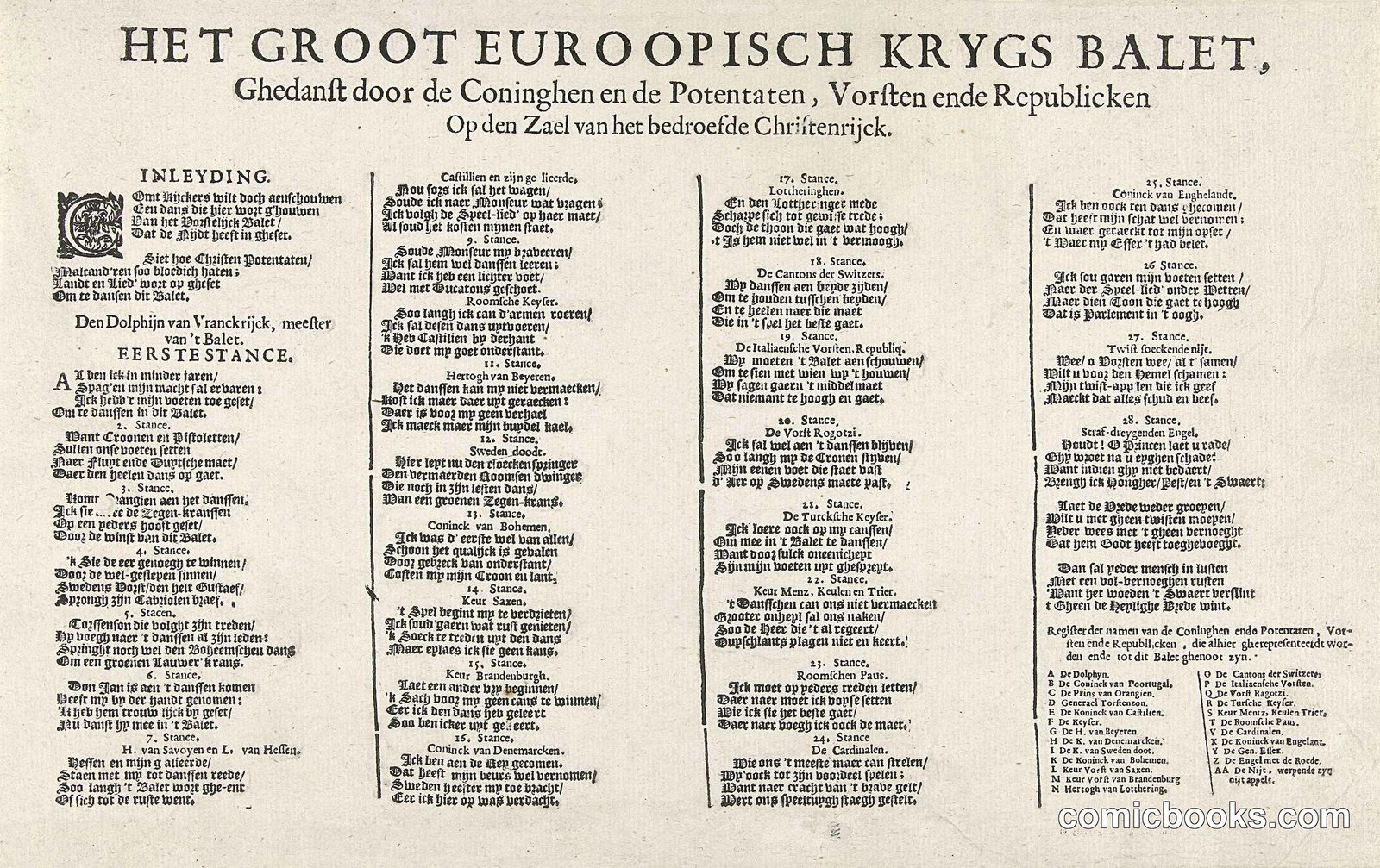 The Great European War Ballet: On the Aim of the Distressed Christendom