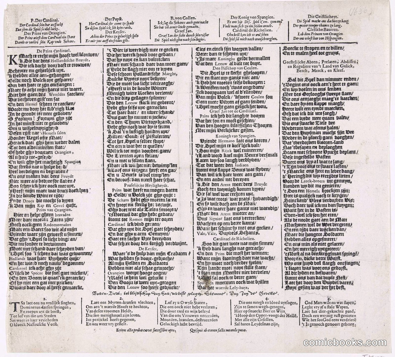 Broadsheet on the Siege of Schenckenschans