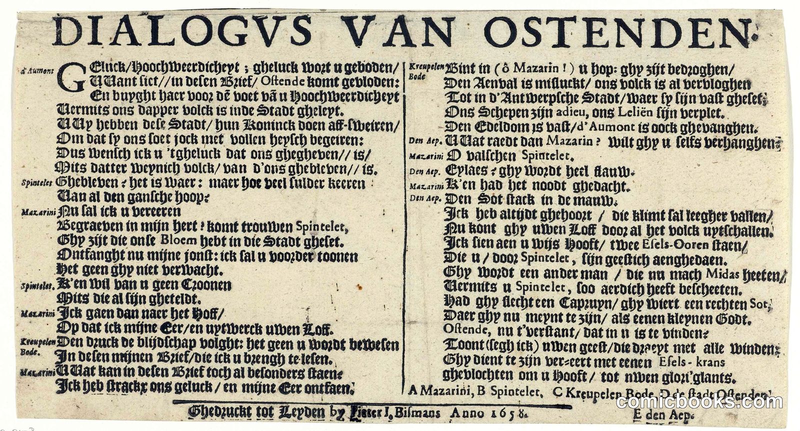 Dialogus van Oostenden [Dialogue of Ostend]