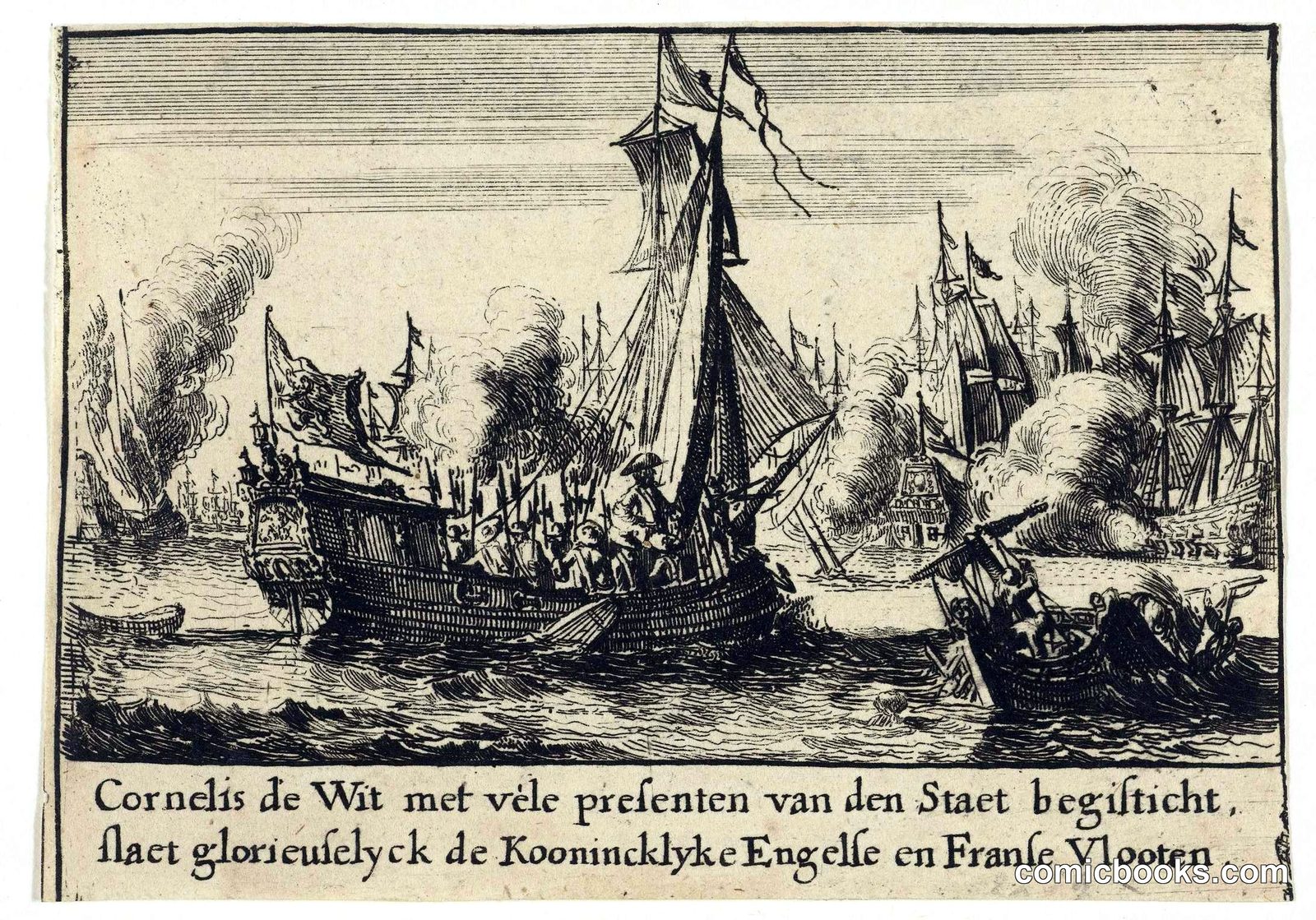 Cornelis de Witt Leads the Attack on the English Fleet at Chatham, 1667