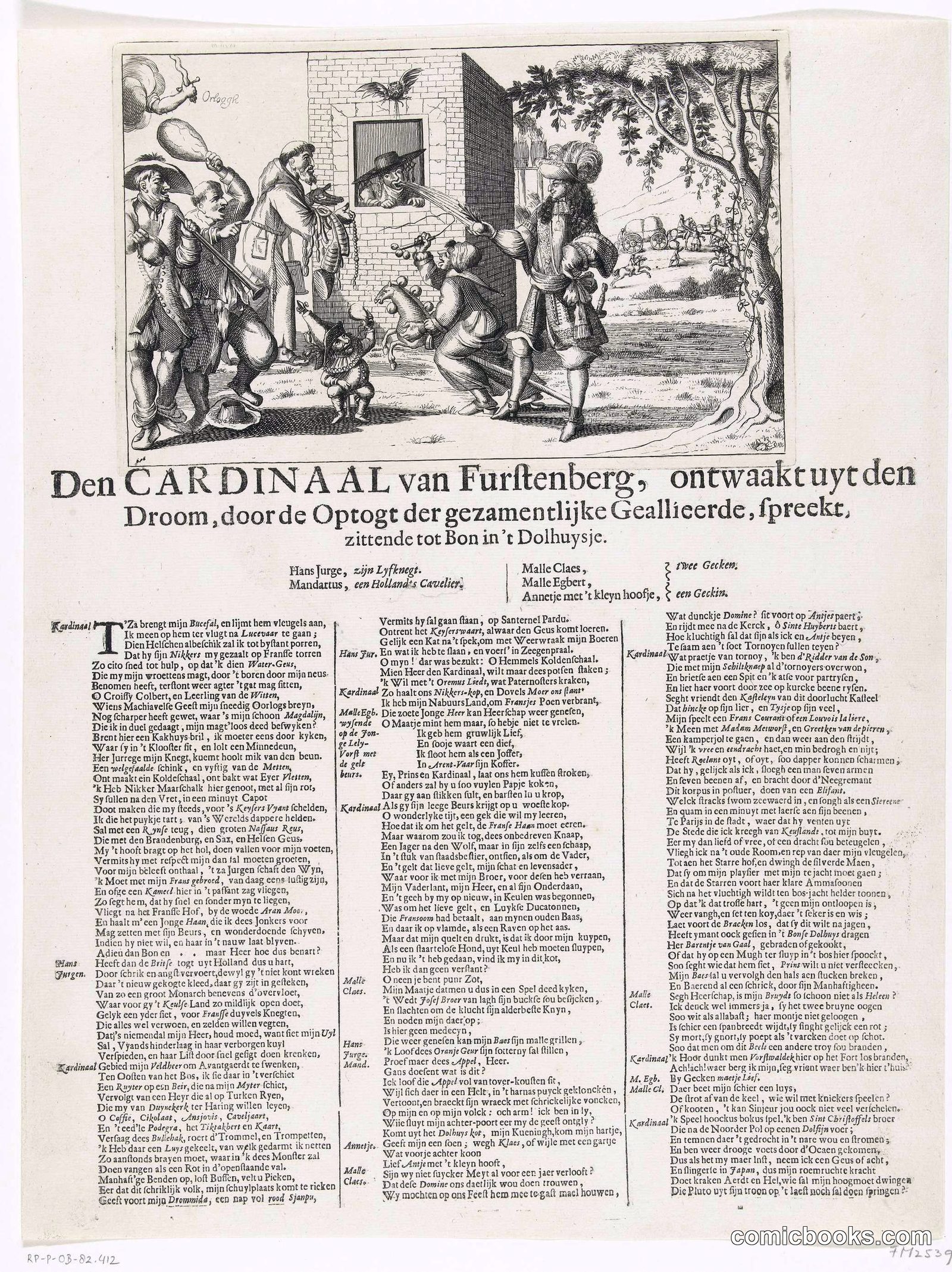 Den Cardinaal van Furstenberg, ontwaakt uyt den Droom