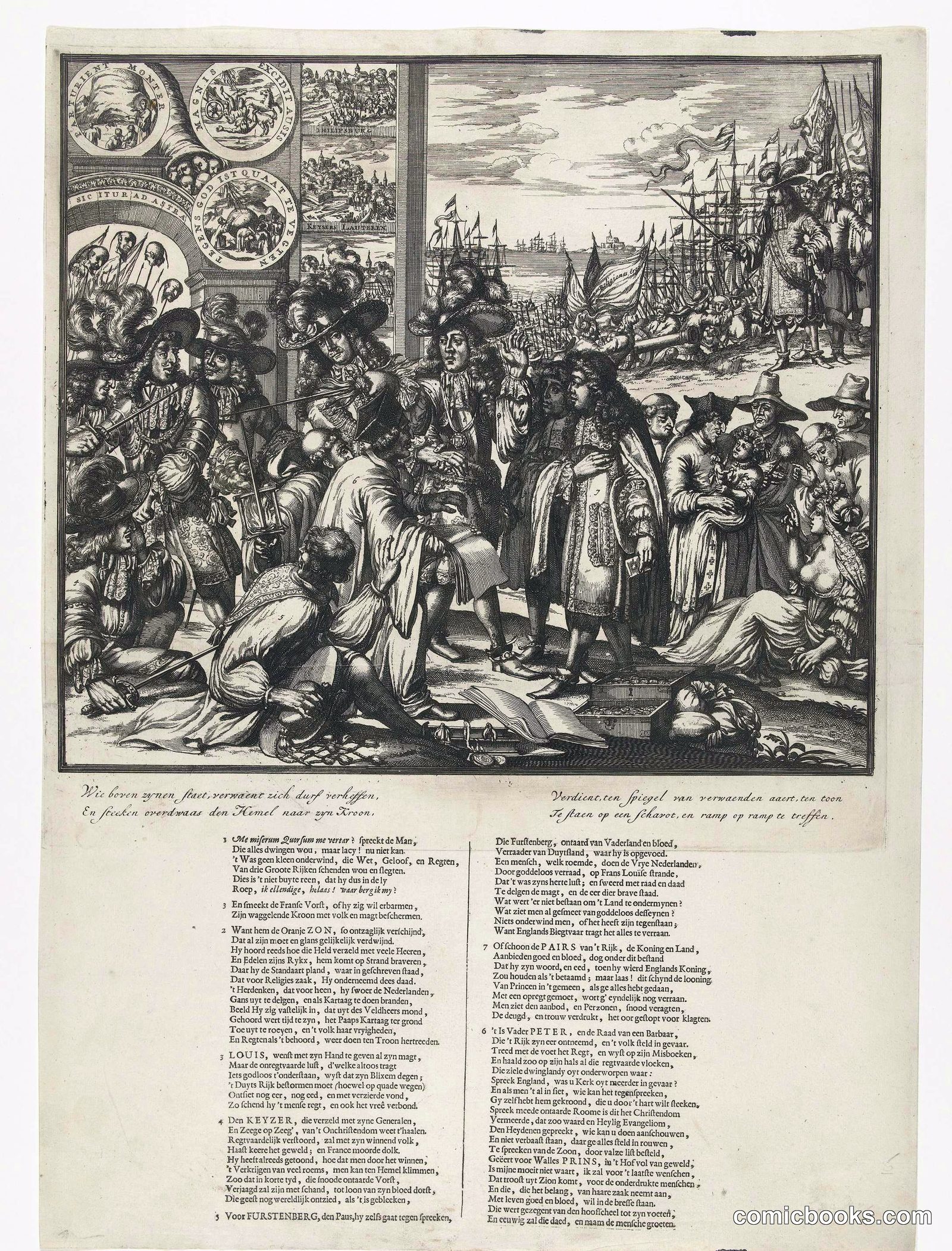 Political Print on James II and the Arrival of William III