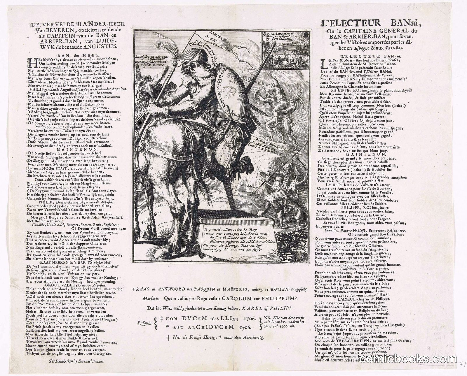 Electoral Satire on the Elector of Bavaria, 1706
