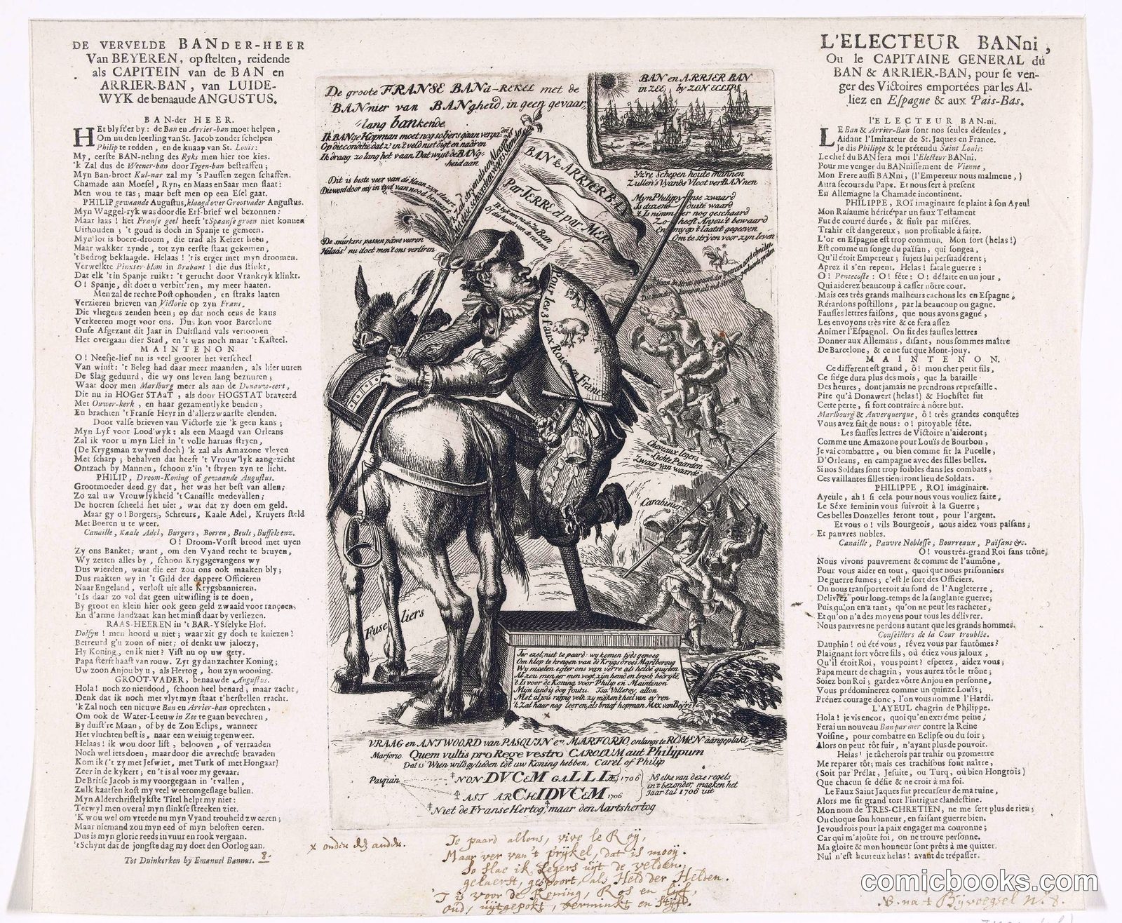 Political Satire on the Elector of Bavaria, 1706