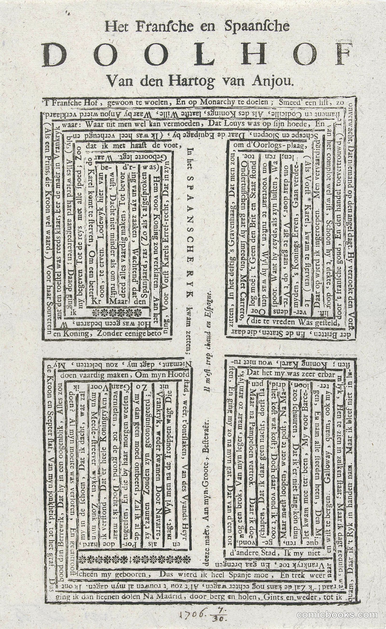 Het Franse en Spaanse doolhof van de hertog van Anjou (The French and Spanish Maze of the Duke of Anjou)