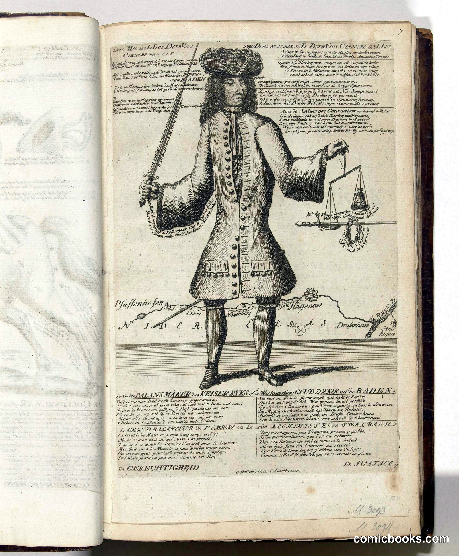 A Satirical Print of Ludwig Wilhelm I, Margrave of Baden-Baden
