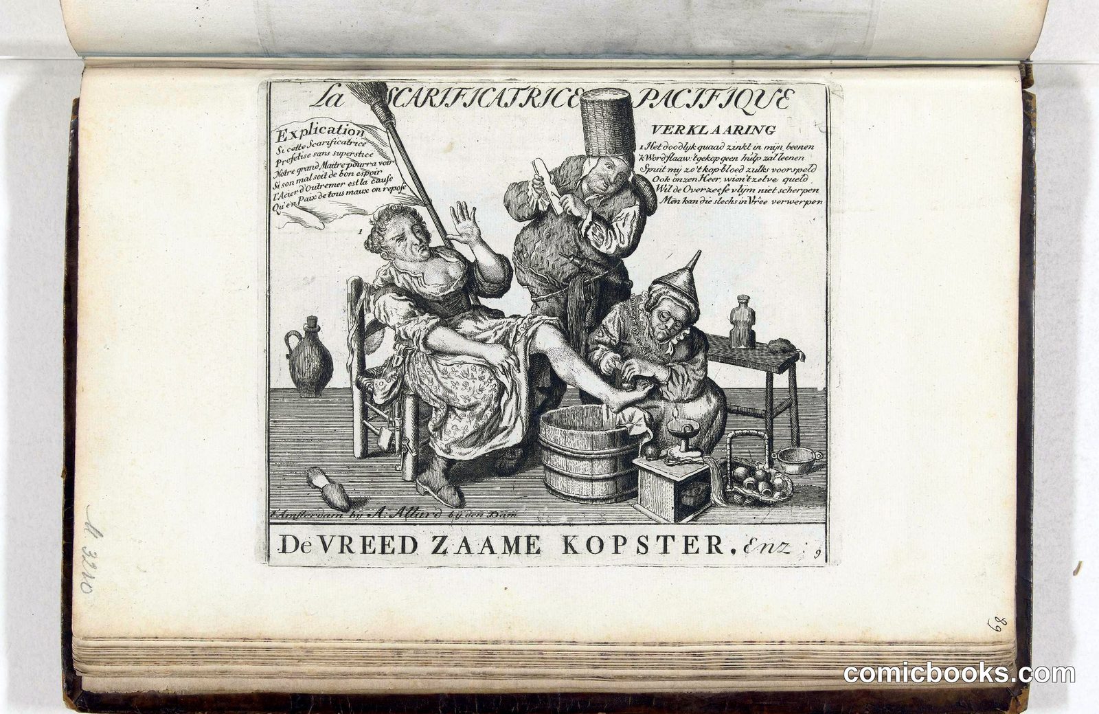 De vreedzame kopster (The Peaceful Barber)