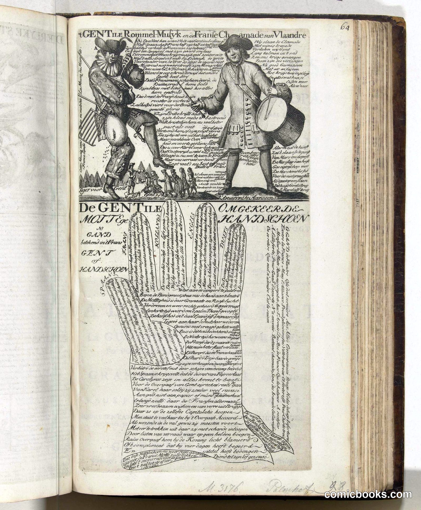 Spotprent op de inname van Gent (Political Print on the Capture of Ghent)