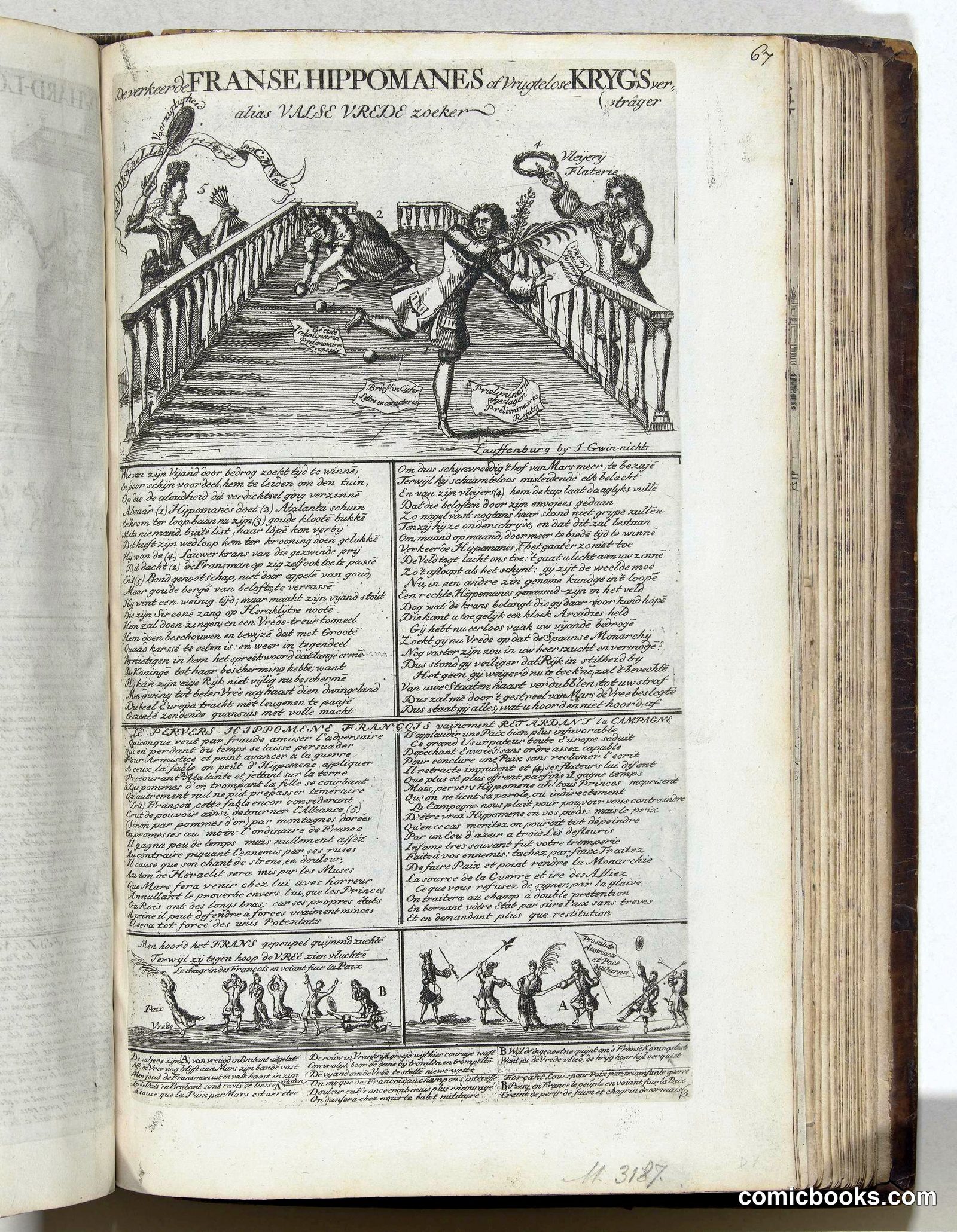 Allegorie met de wedstrijd tussen Atalanta en Hippomene