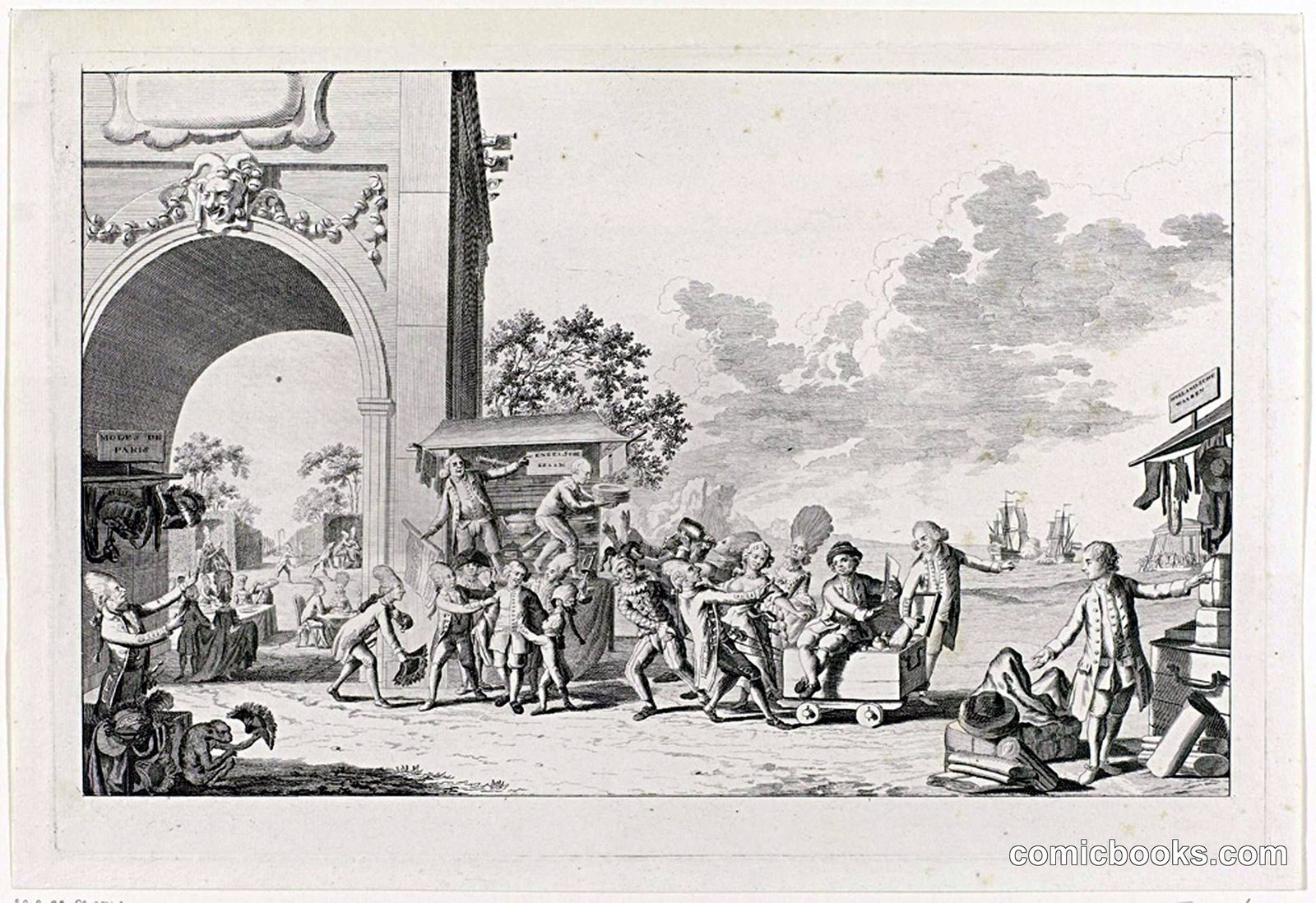 Dutch Political Satire on English Sympathies, 1780
