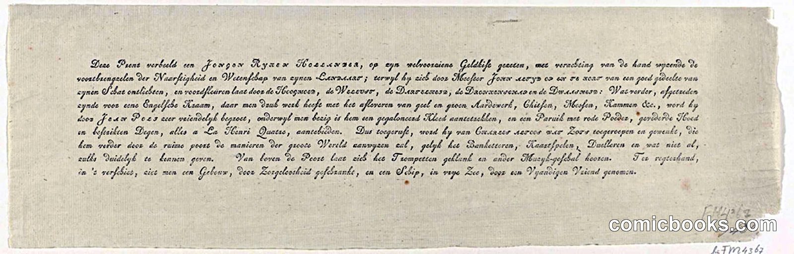 Text Broadside on Dutch Pro-English Sentiment