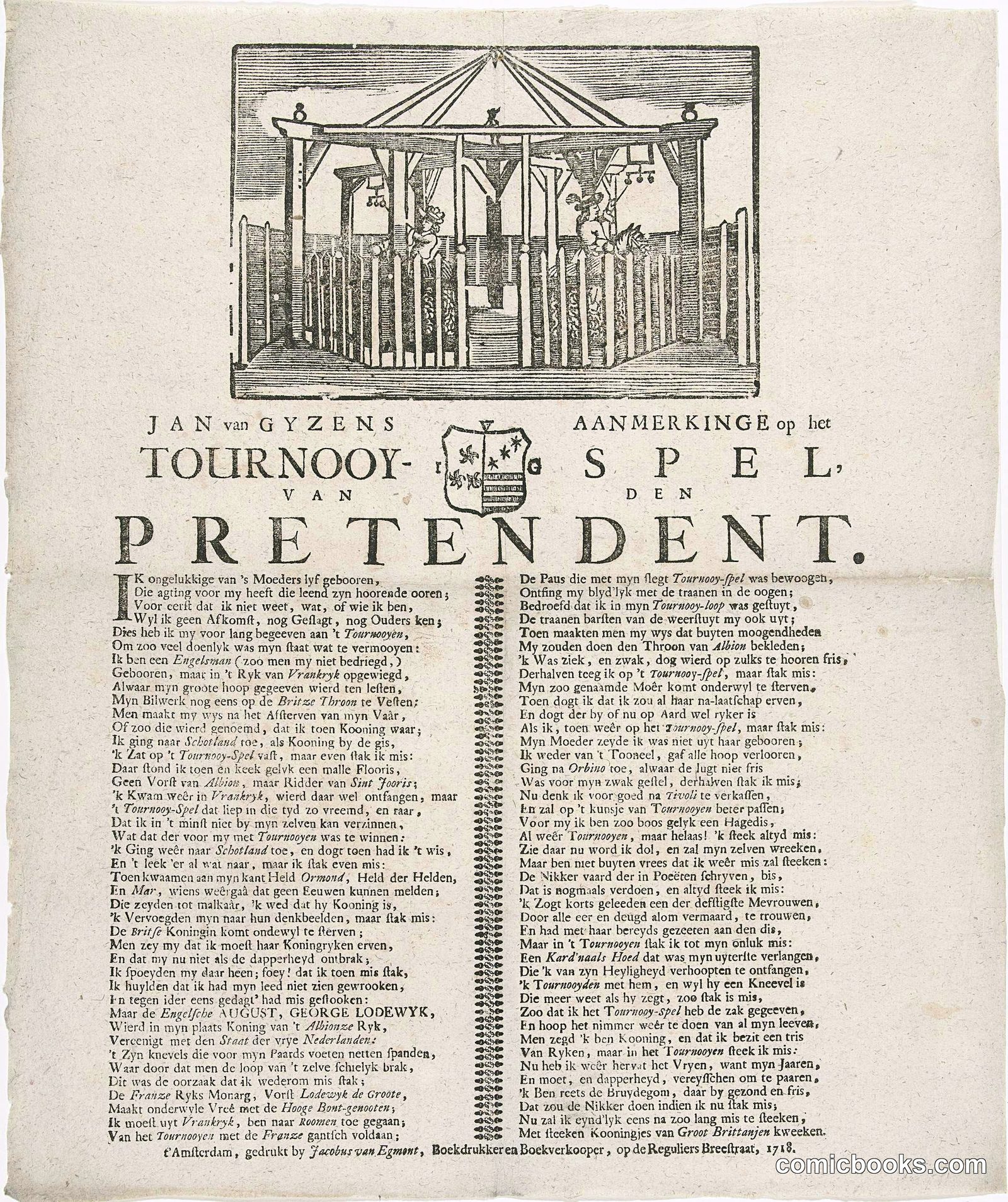 Tourney-Spel van den Pretendent