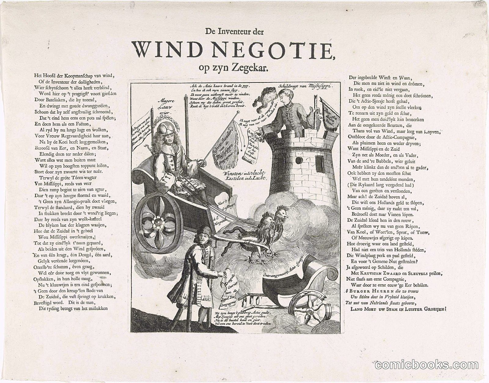 De Inventeur der Wind Negotie, op zyn Zegekar