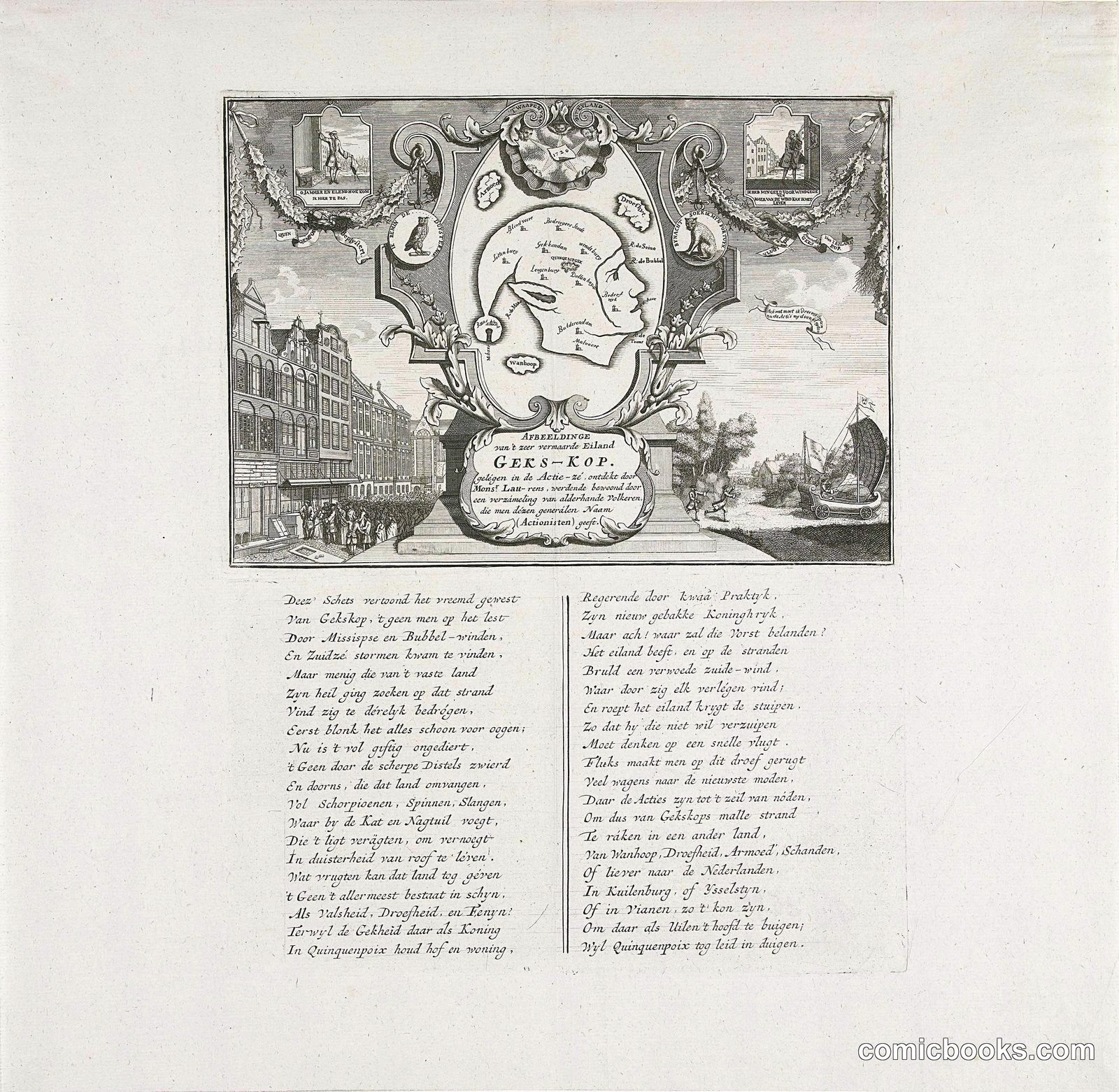 Het eiland Gekskop (The Island of Fools' Heads)