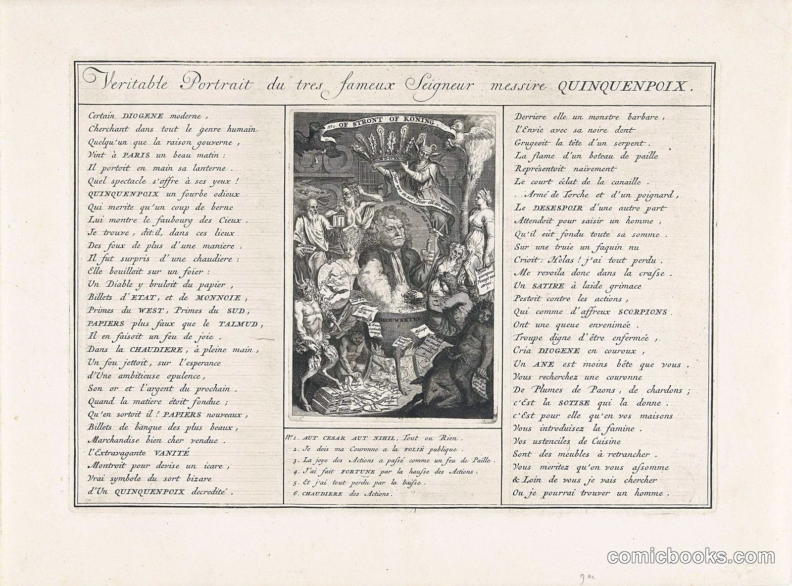 Véritable Portrait du très fameux Seigneur messire Quinquempoix
