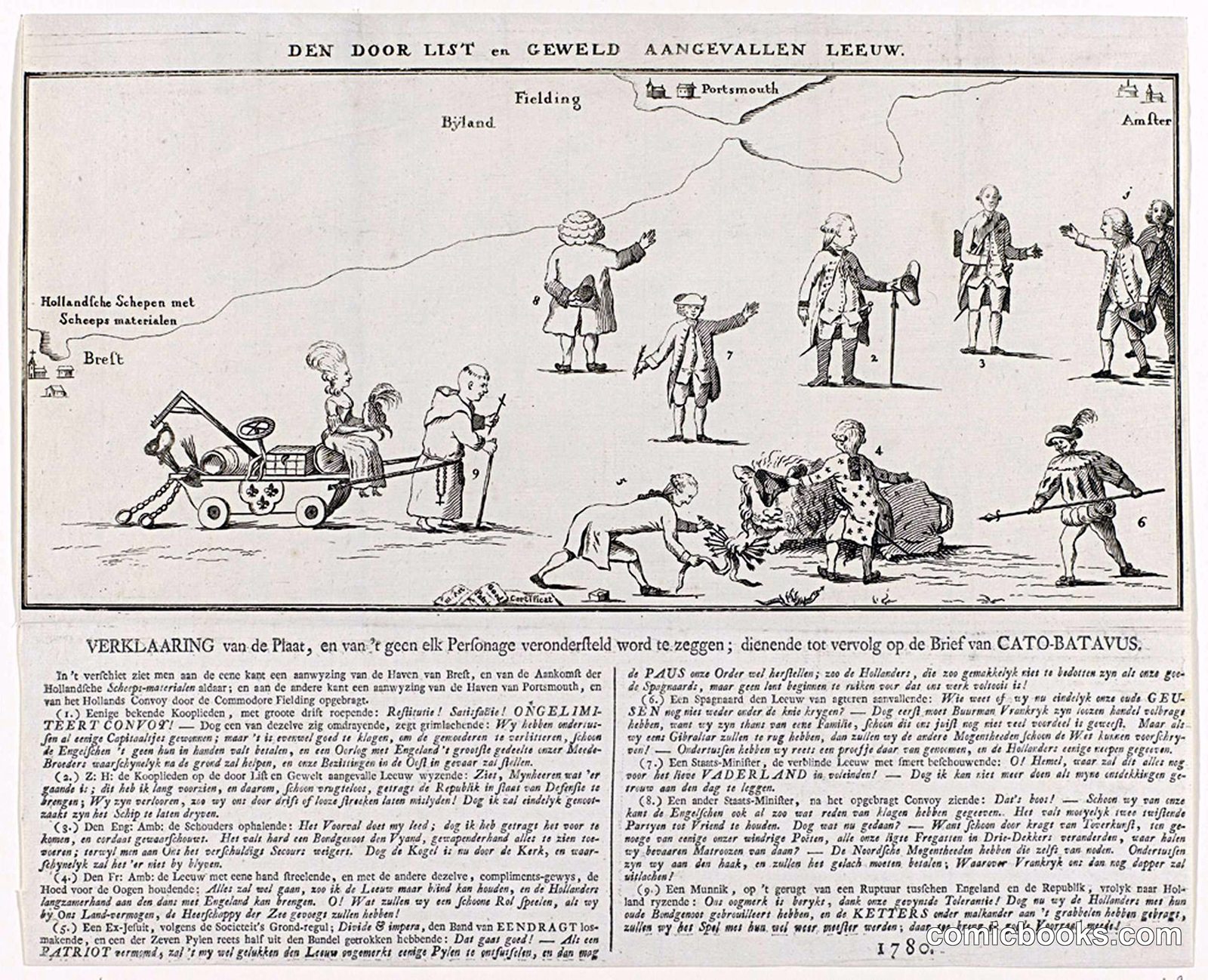 Den Door List en Geweld Aangevallen Leeuw (The Lion Attacked by Cunning and Force)