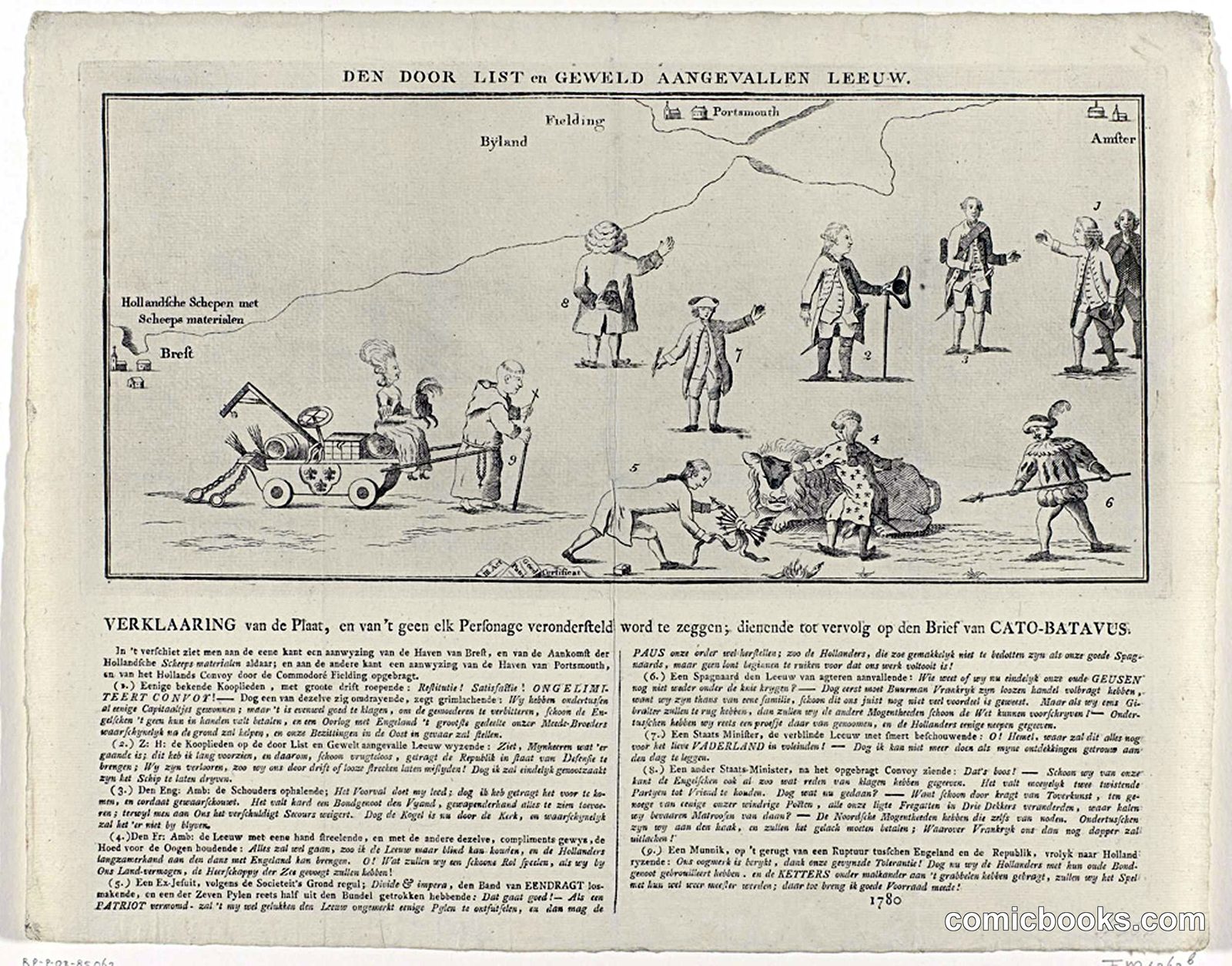 De Nederlandse Leeuw door list en geweld aangevallen (The Dutch Lion Attacked by Cunning and Force)