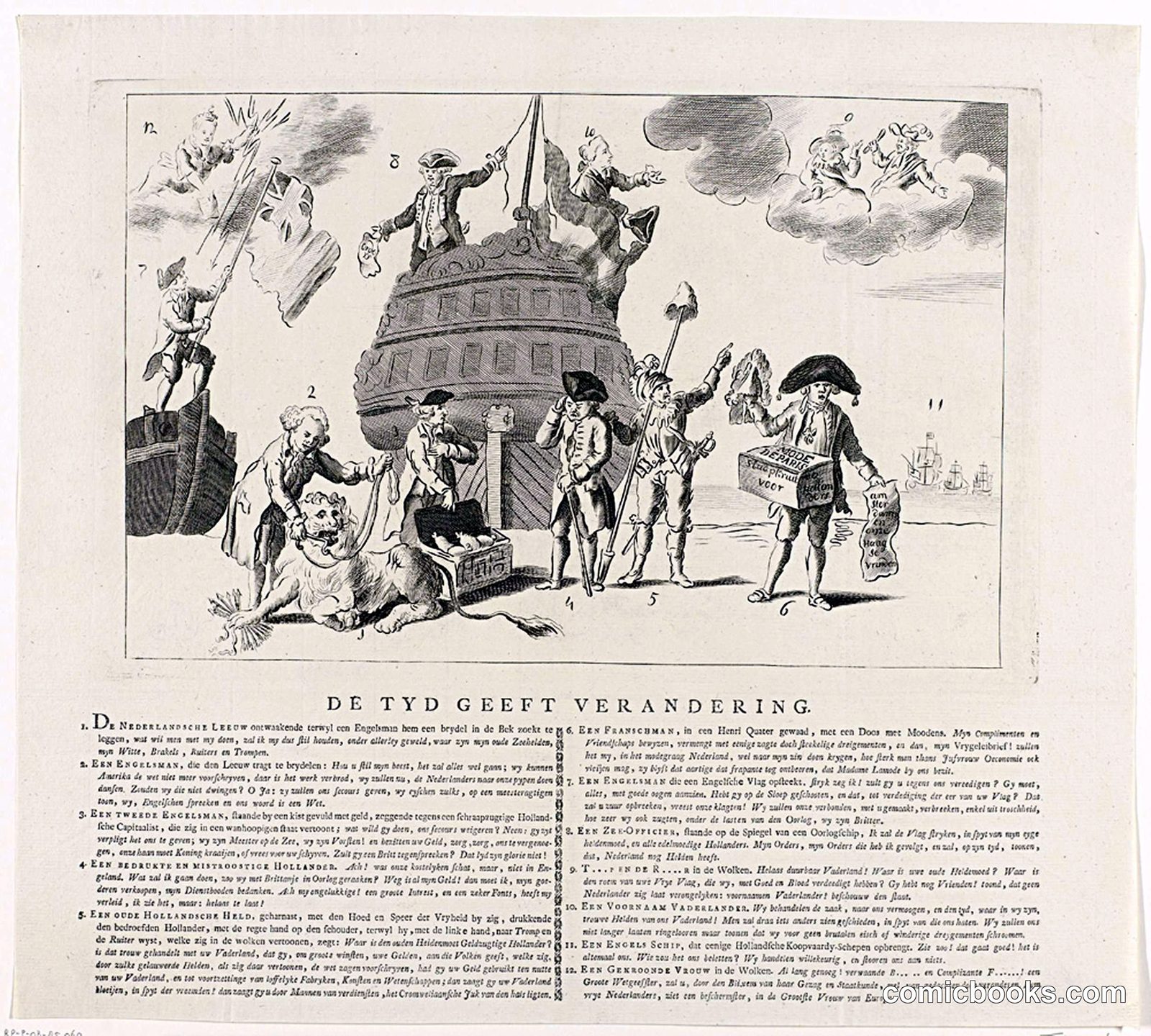 Political Print on the War Between the Republic and England