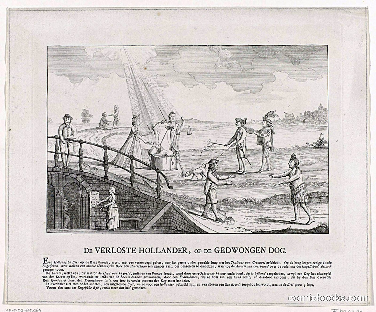 De Verloste Hollander, of de Gedwongen Dog (The Liberated Hollander, or the Forced Dog)