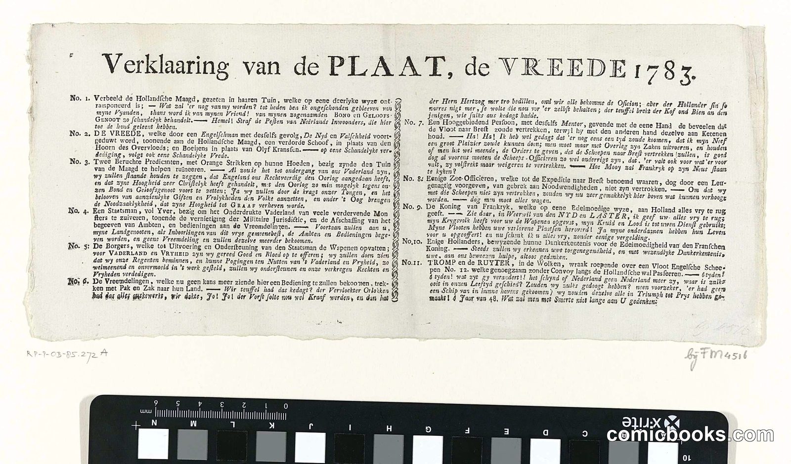 Explanation of the Print, Peace of 1783