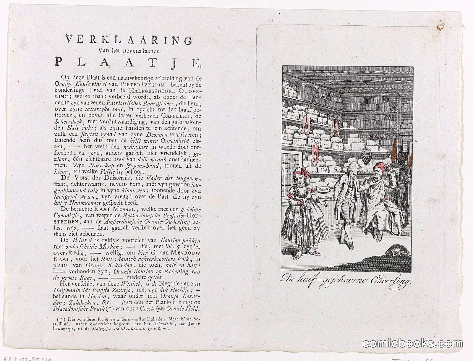 Verklaaring van het Neverstaande Plaatje [Explanation of the Curious Print]