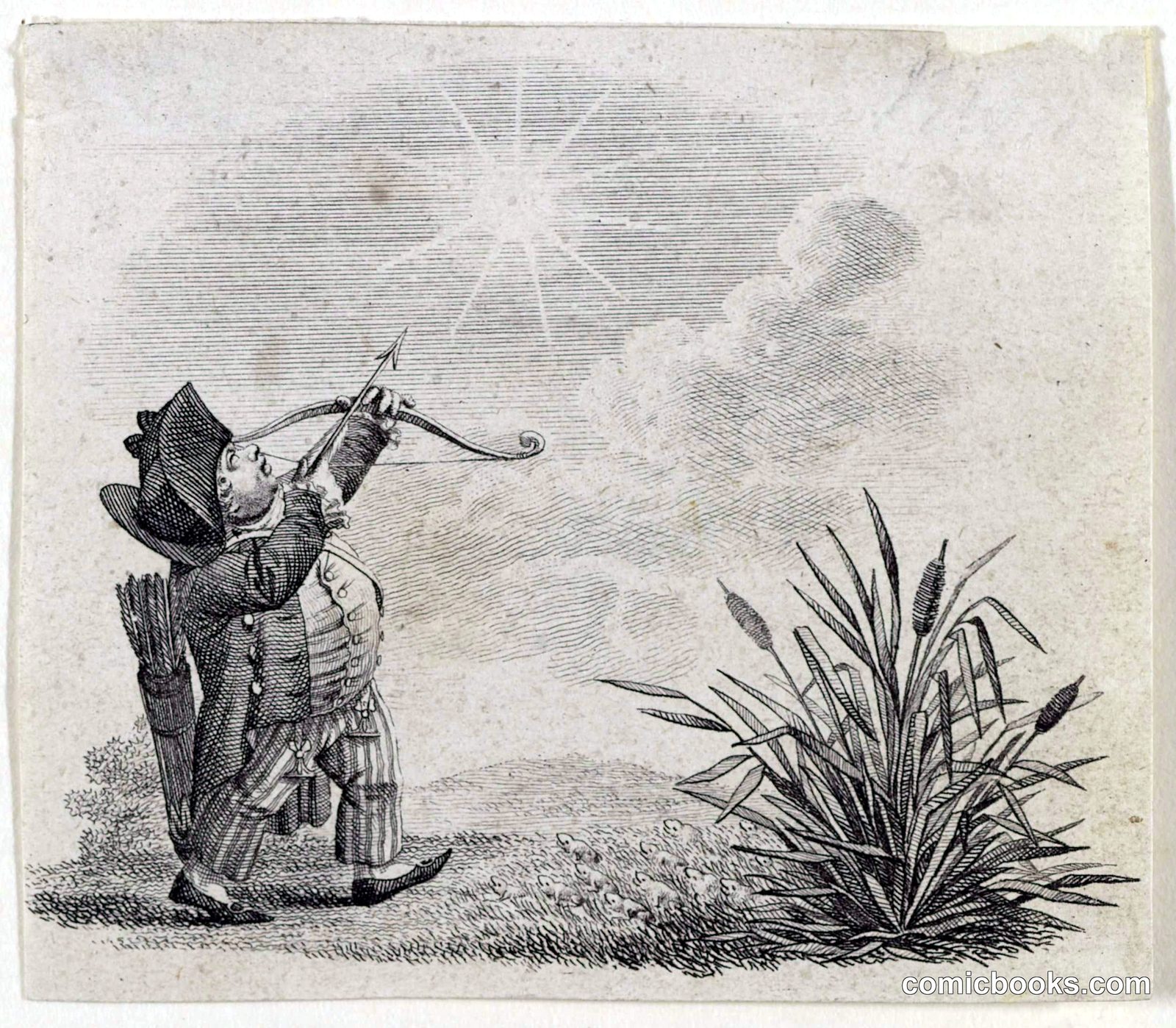 Satirical Print of the Duke of Brunswick Shooting at the Sun