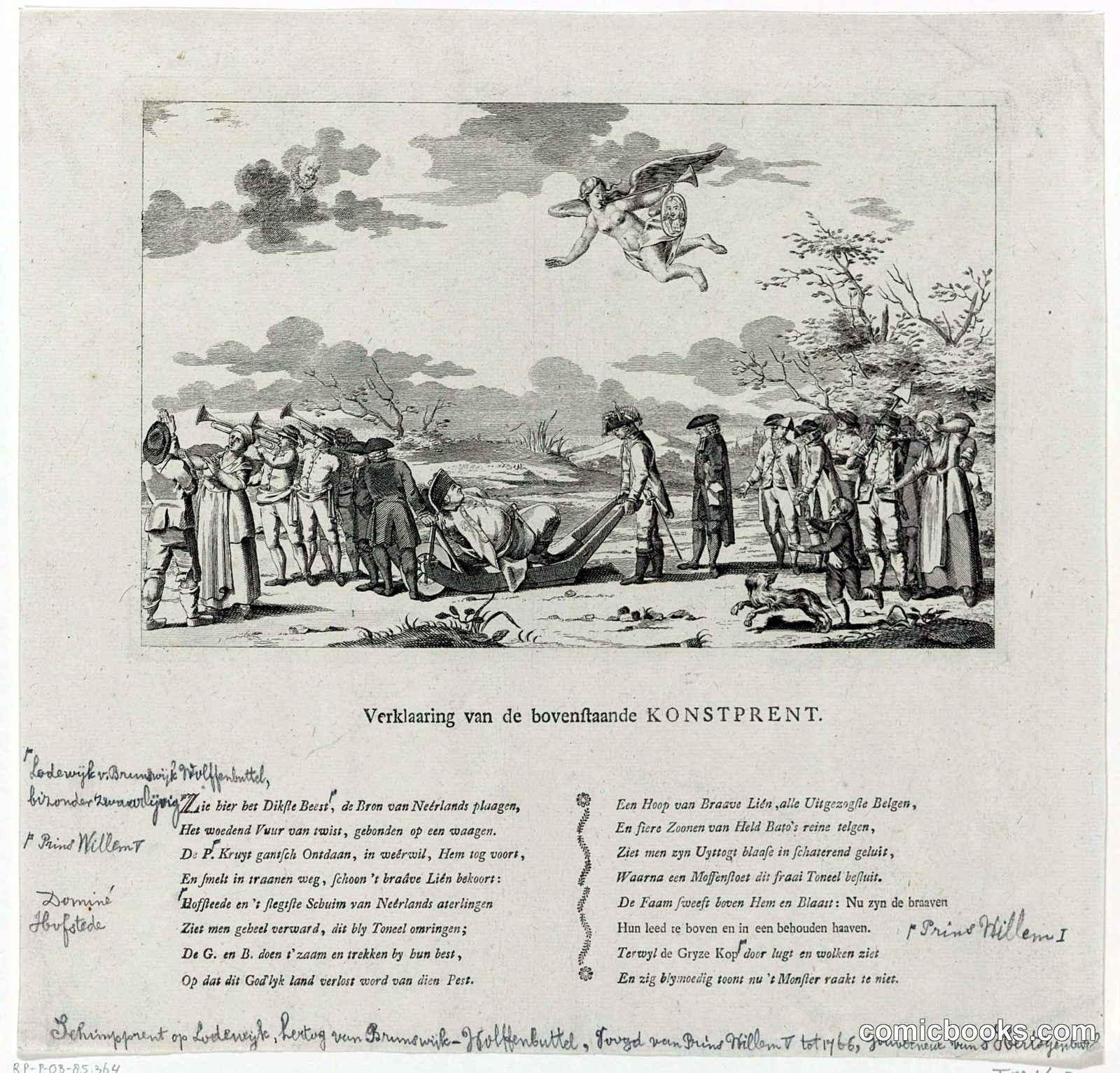 Verklarung van de bovenfaande KONSTPRENT (Explanation of the above Print)