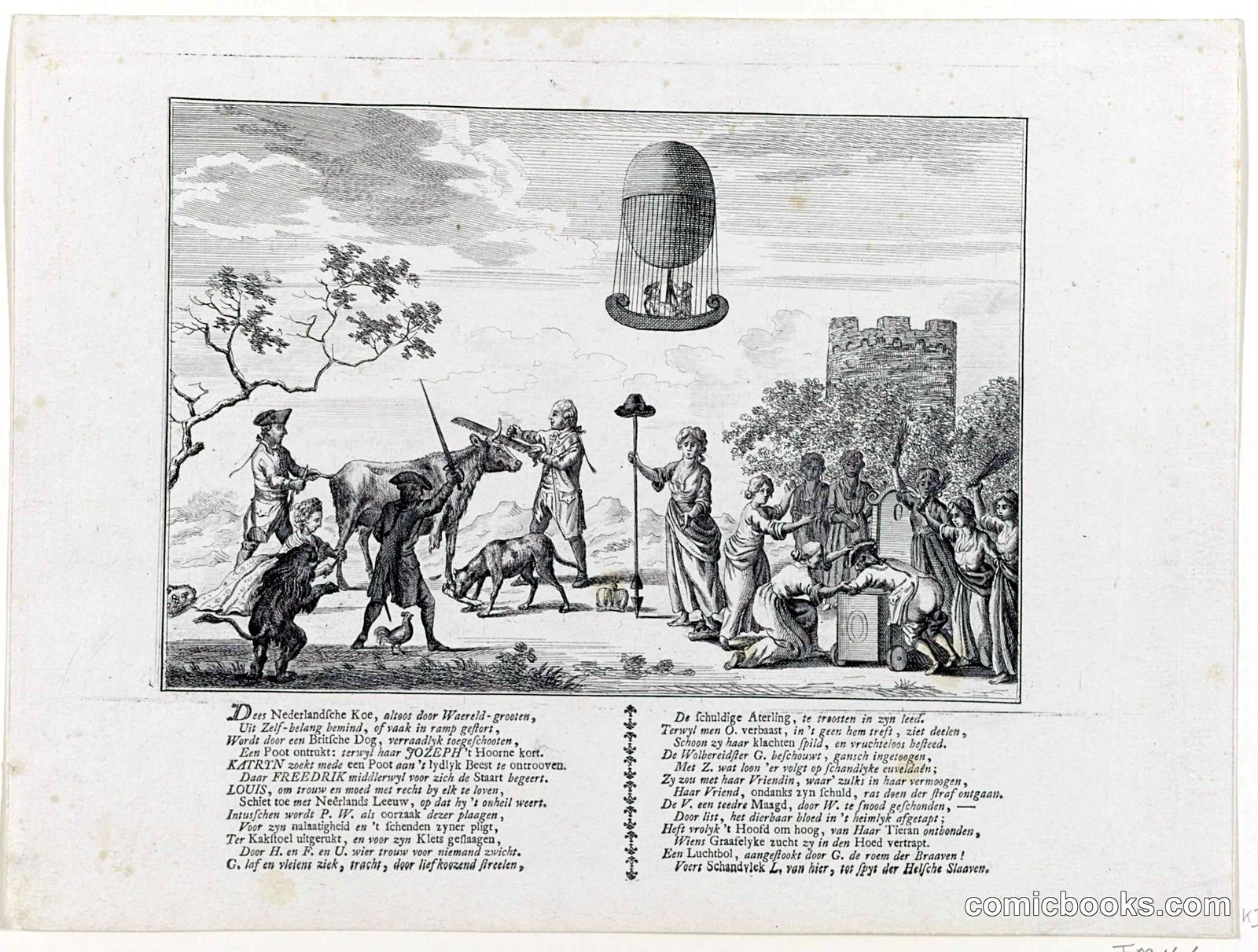 Dutch Political Satire on the Prince, Duke, and State of the Netherlands
