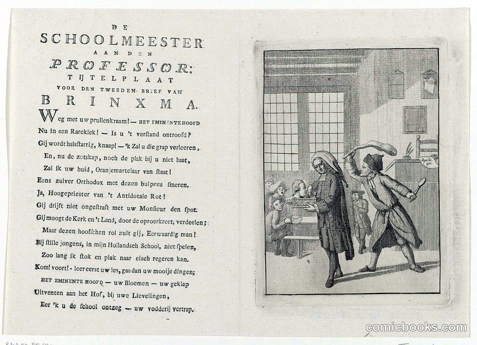 The Schoolmaster and the Professor: A Dutch Religious Satire
