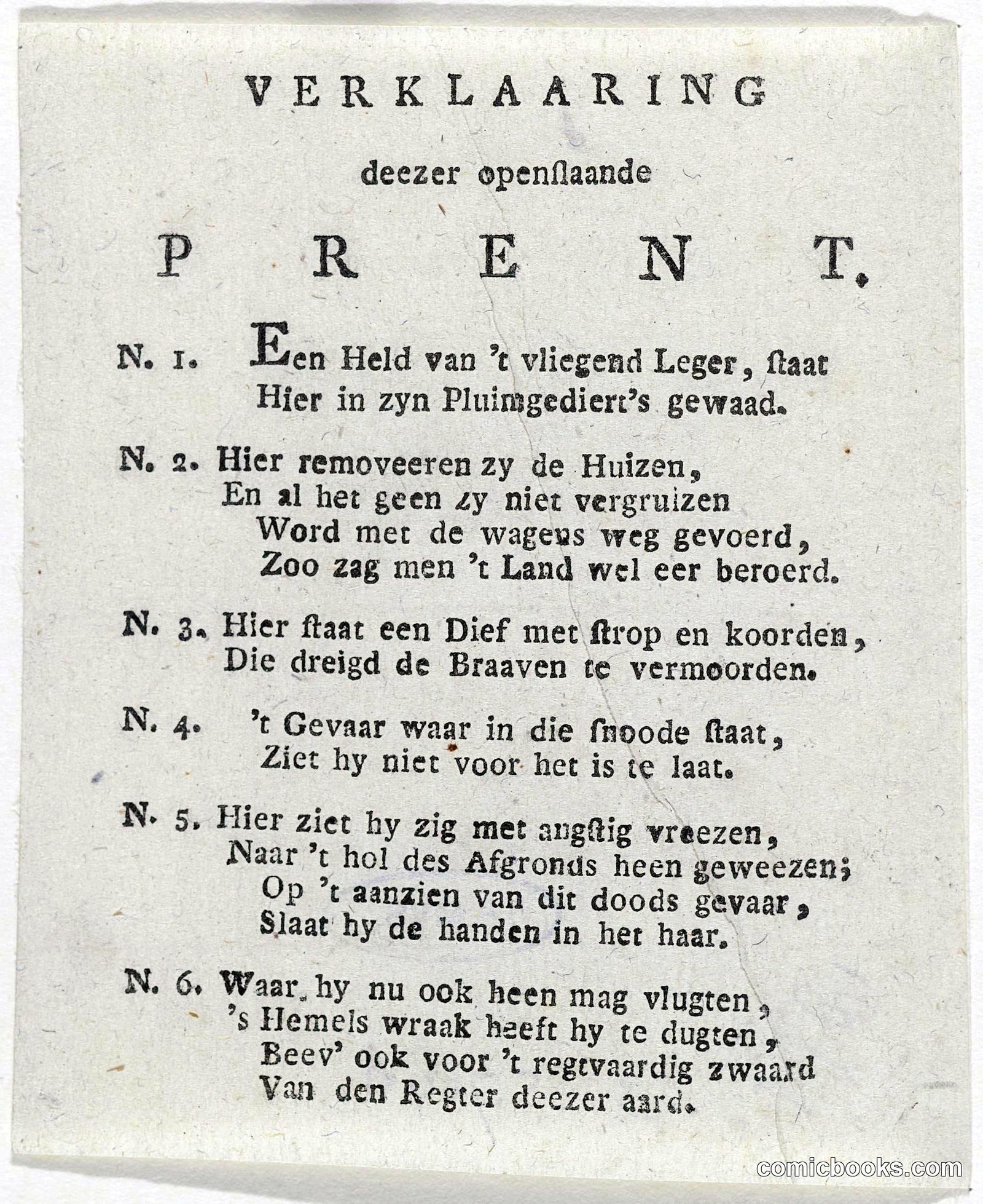 Explanation of the Open-Air Satirical Print on a Volunteer of the Flying Legion