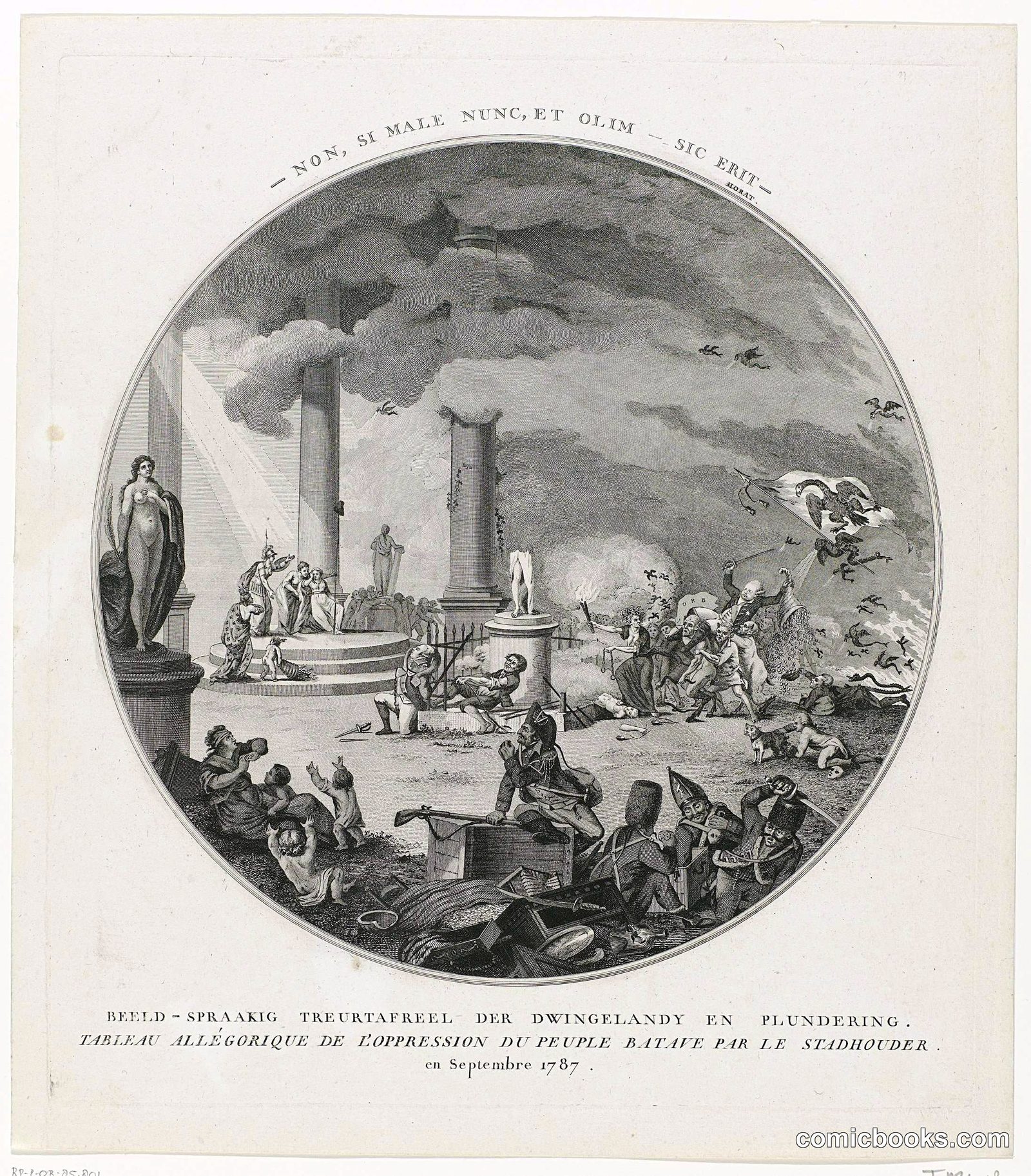 Allegorical Scene of Oppression by the Stadhouder and Prussia