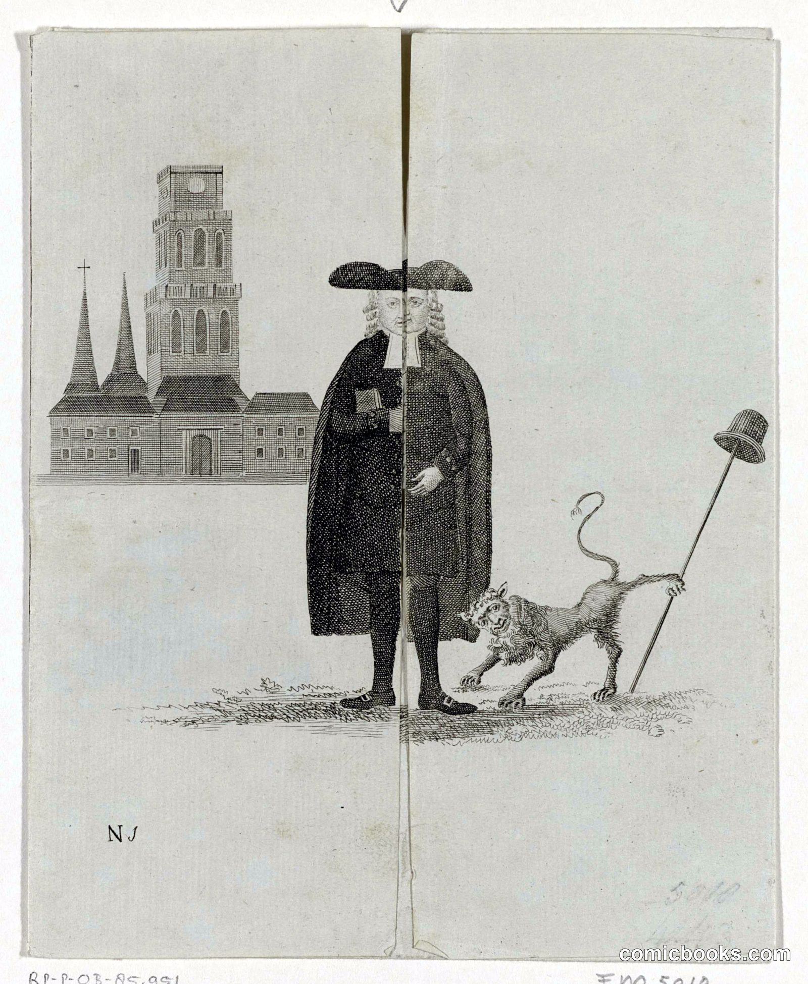 Political Satire on Johan Jacob le Sage ten Broek