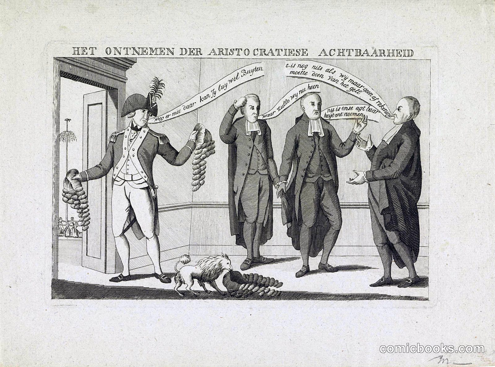 Spotprent op de Aristocratie [Print Satire on the Aristocracy]