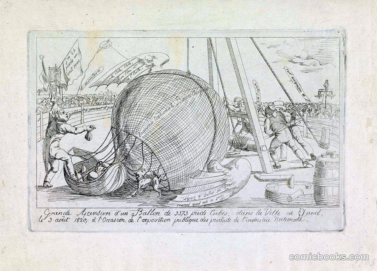 Satire on the Failed Balloon Ascent at Ghent