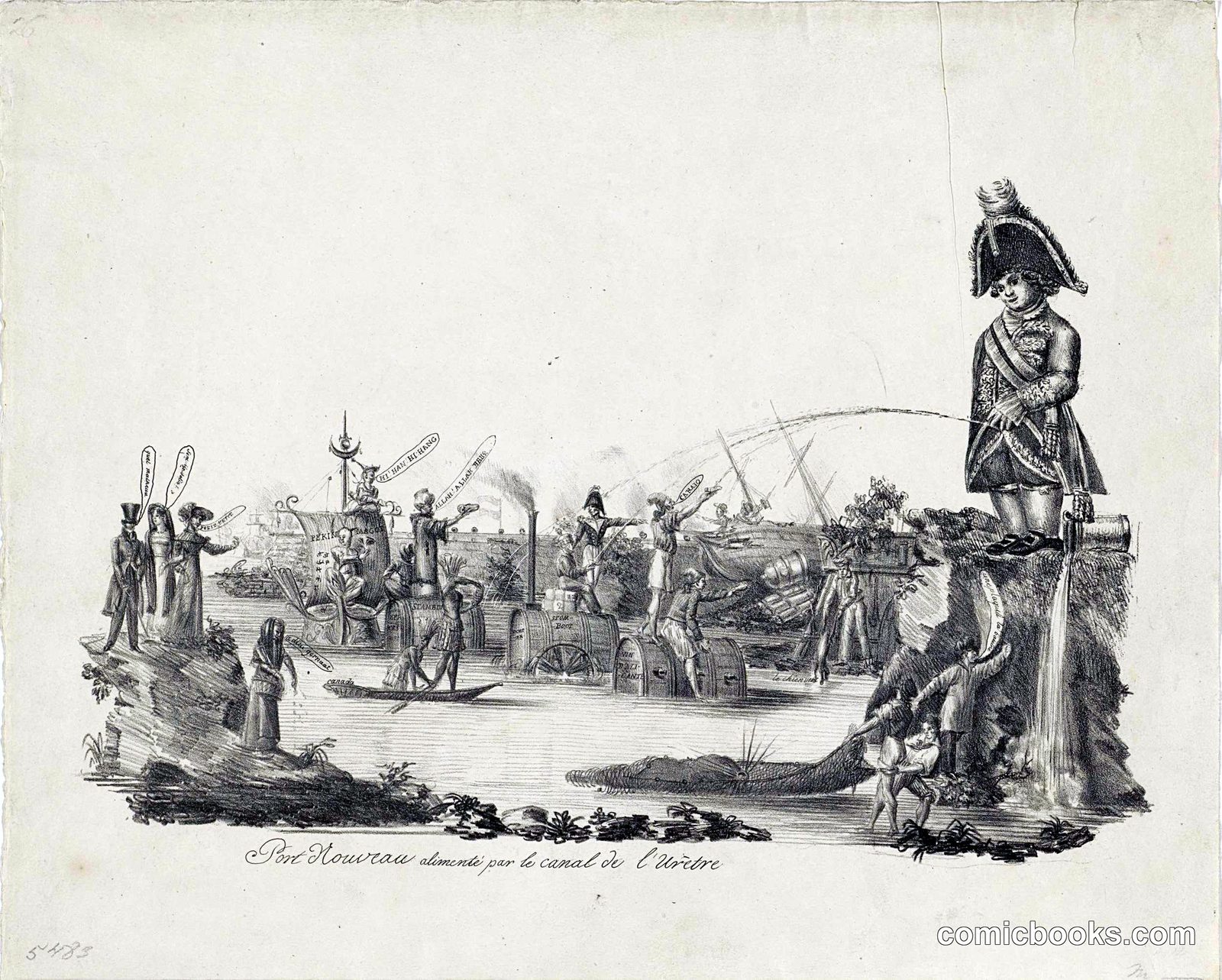 Port Nouveau adorné par le canal de l'Aritre