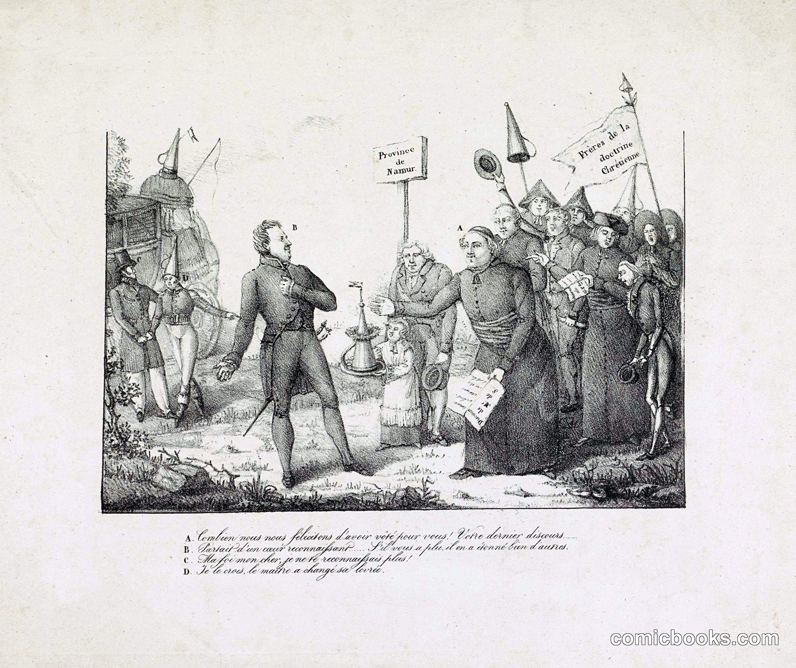 Political Satire on Baron de Stassart